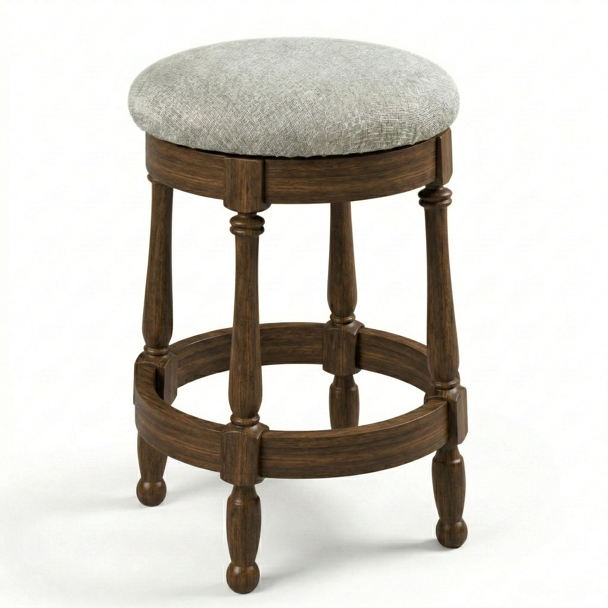 Hoosier Timbercraft Perry Maple Swivel Backless Barstool