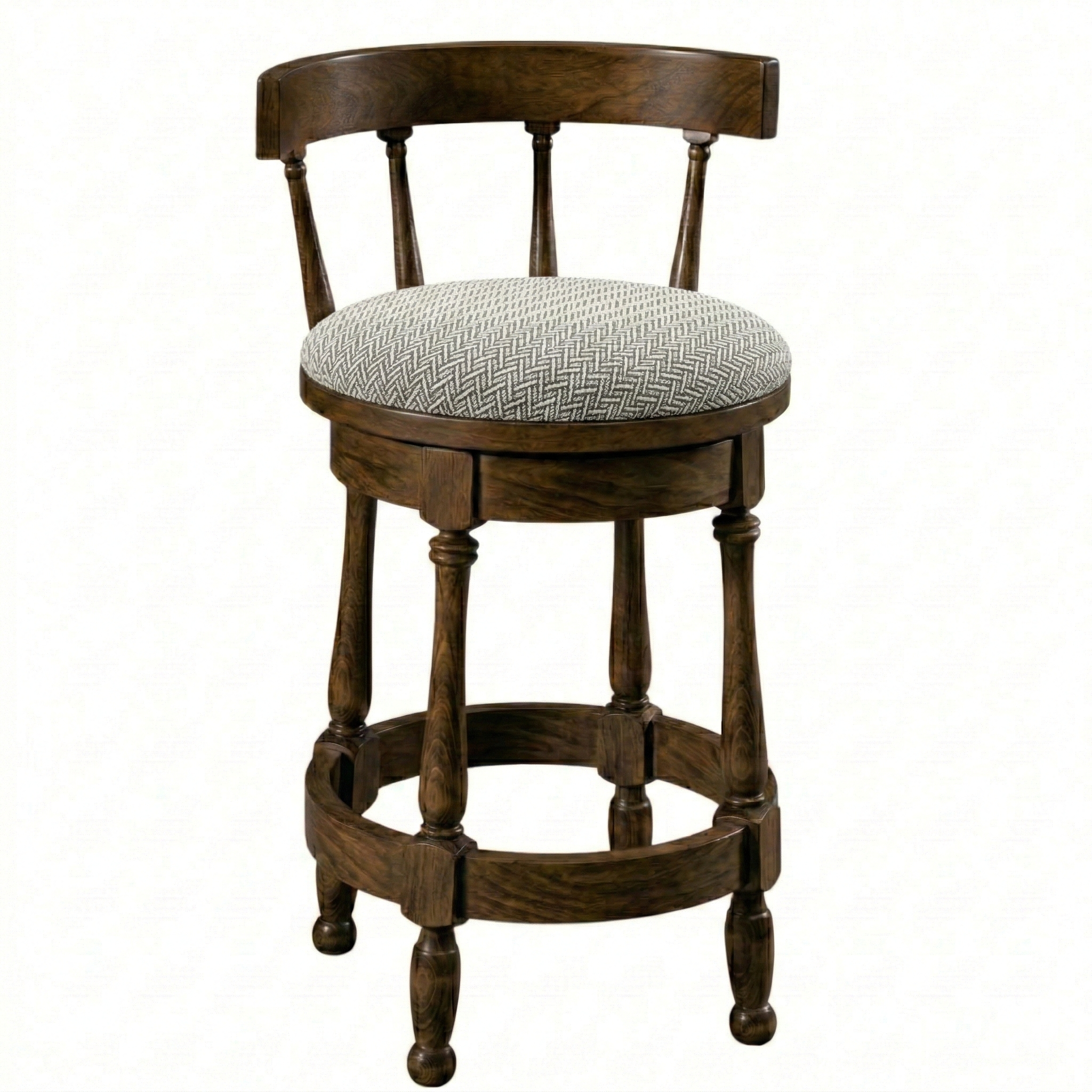 Hoosier Timbercraft Perry Maple Swivel Barstool with Easton Top