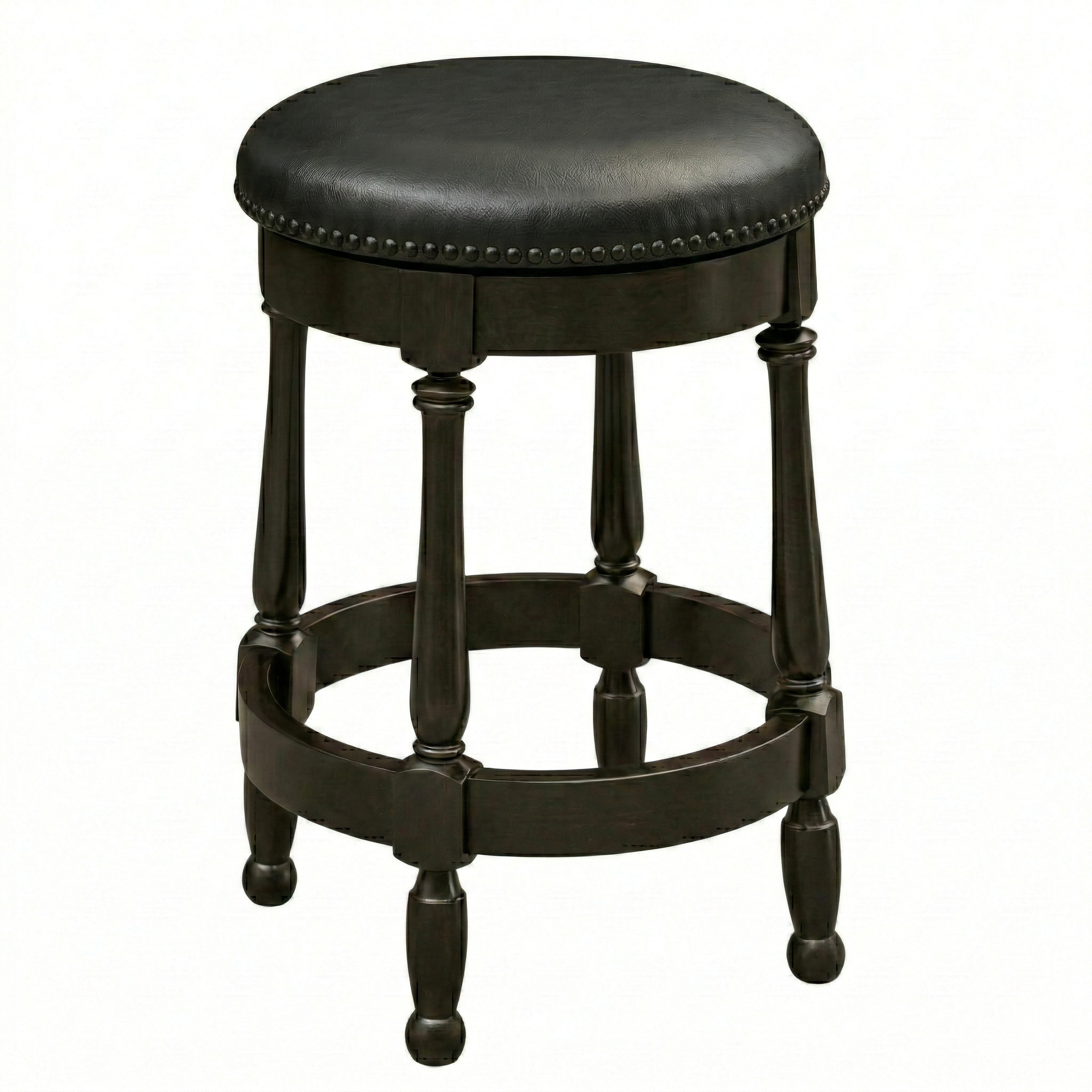 Hoosier Timbercraft Perry Maple Swivel Backless Barstool