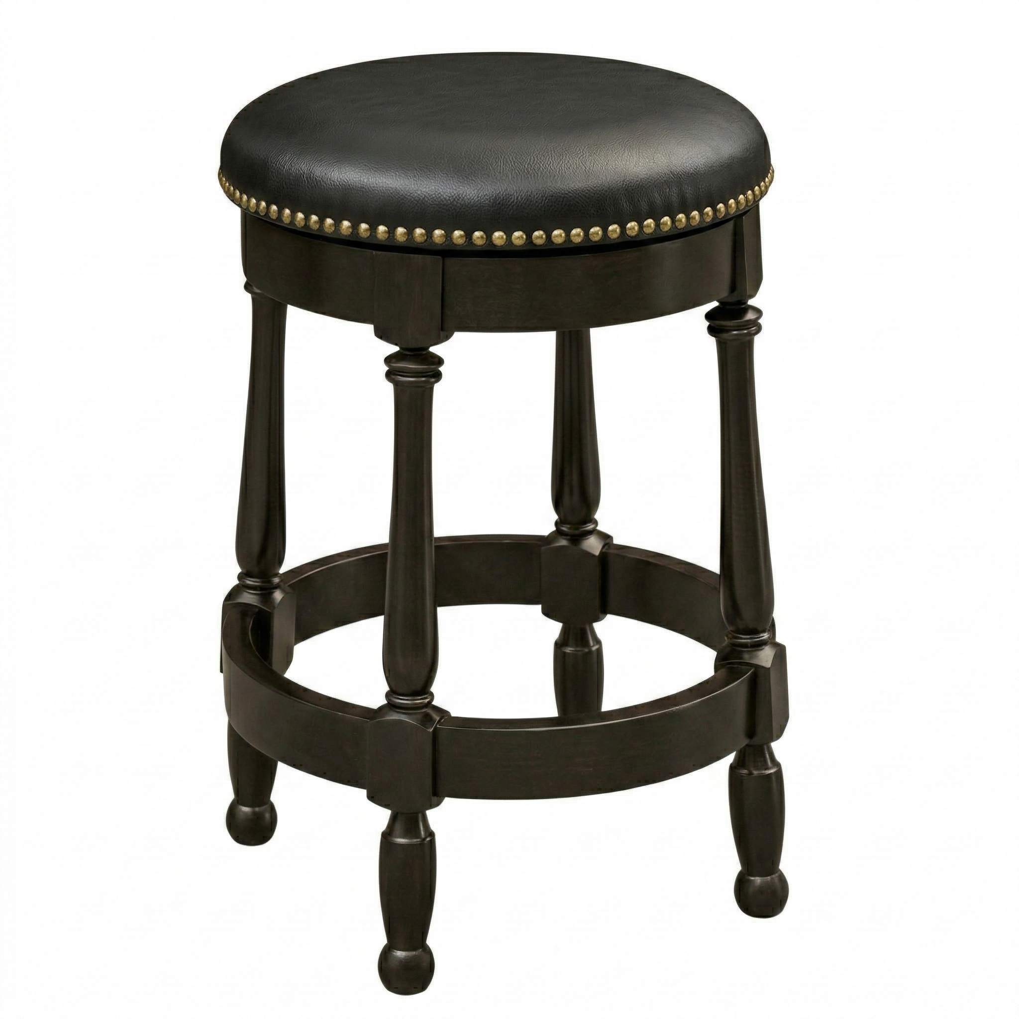 Hoosier Timbercraft Perry Maple Swivel Backless Barstool