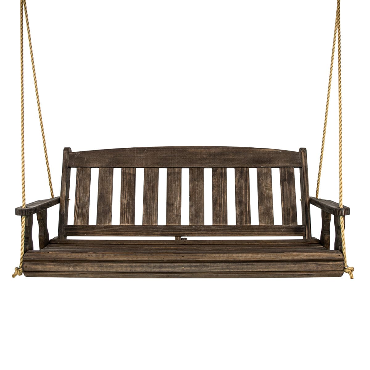 Amish Casual 5 Foot Dark Walnut Stain Mission Porch Swing
