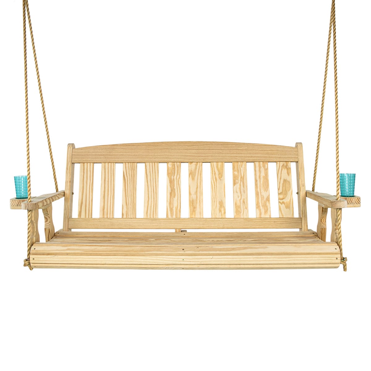 Amish Casual 5 Foot Unfinished Mission Porch Swing with Clearcoat