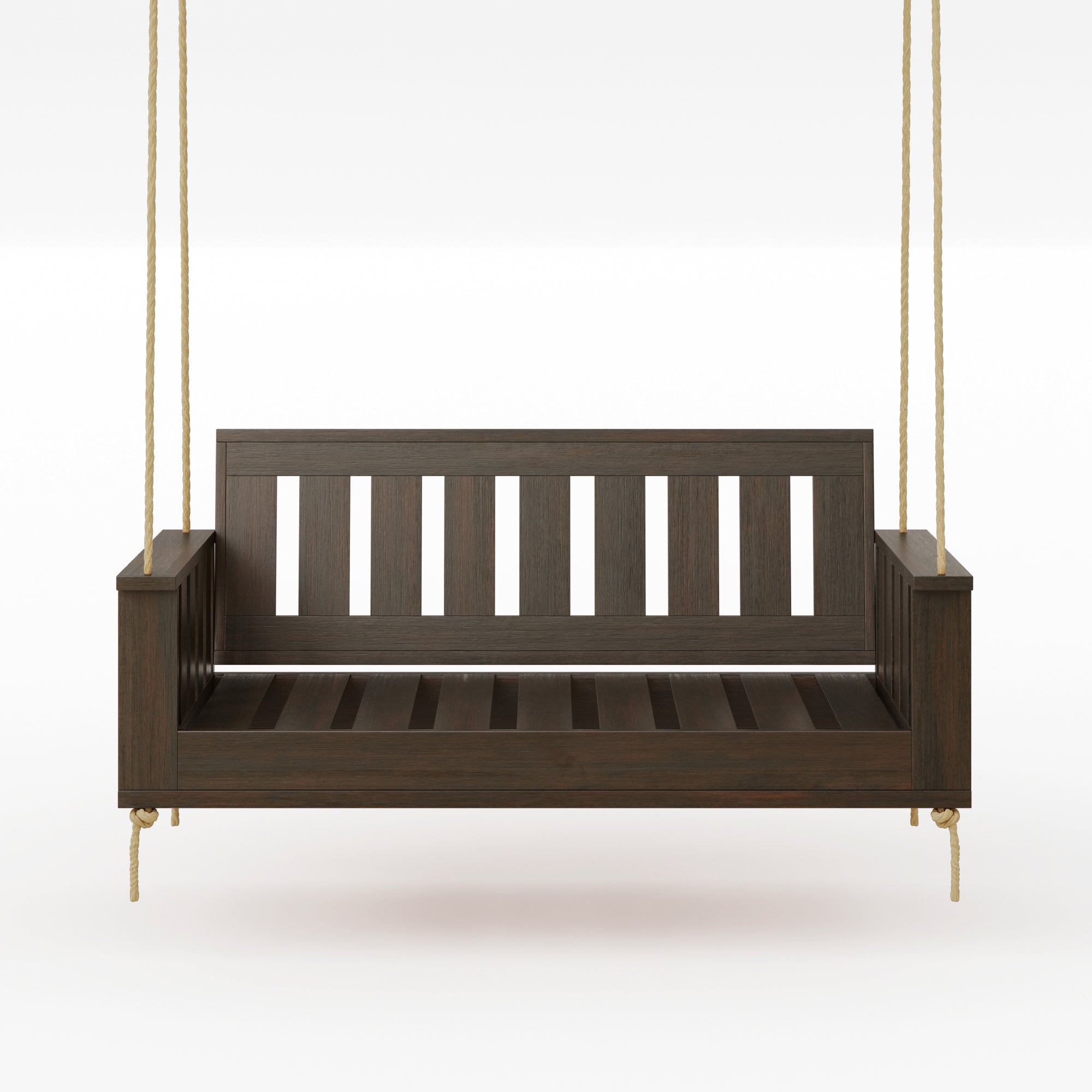 Amish Casual Rockford Daybed Swing Package with Included Cushions, Sofa, Dark Walnut Stain