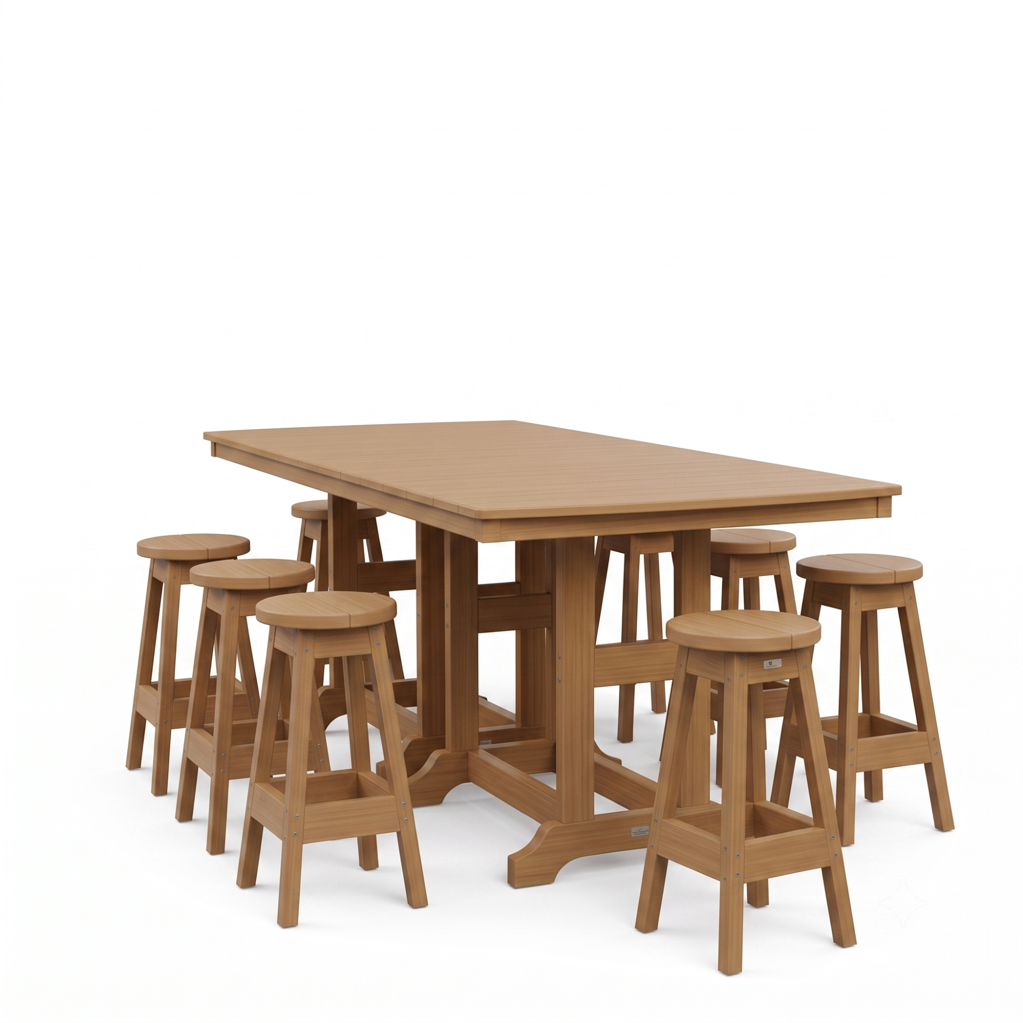 Berlin Gardens 8-Person Garden Classic Poly Bar Table Set