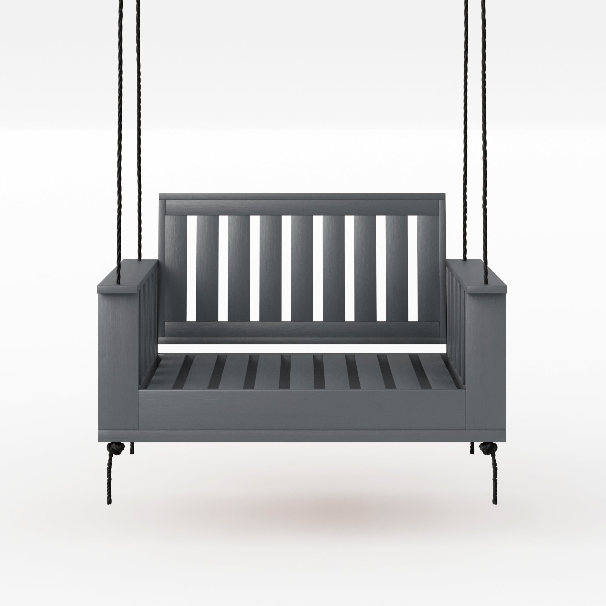 Amish Casual Rockford Daybed Swing Package with Included Cushions, Lounge, Dovetail Grey Paint