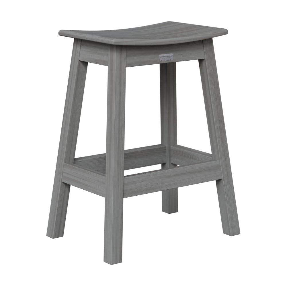 Berlin Gardens Outdoor Saddle Poly Lumber Counter Stool