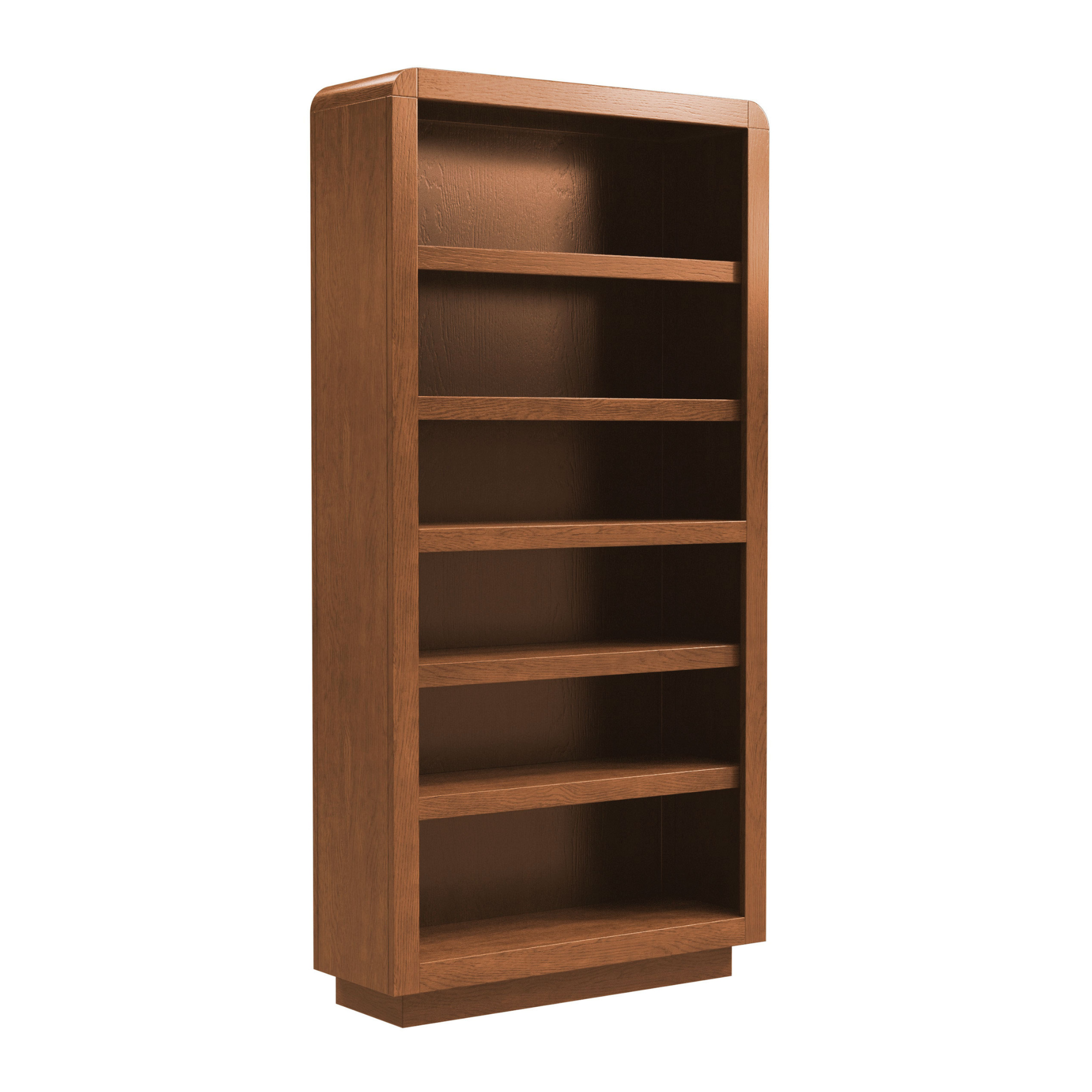 High Bank Woodworks Higley White Oak Bookcase with 5 Adjustable Shelves