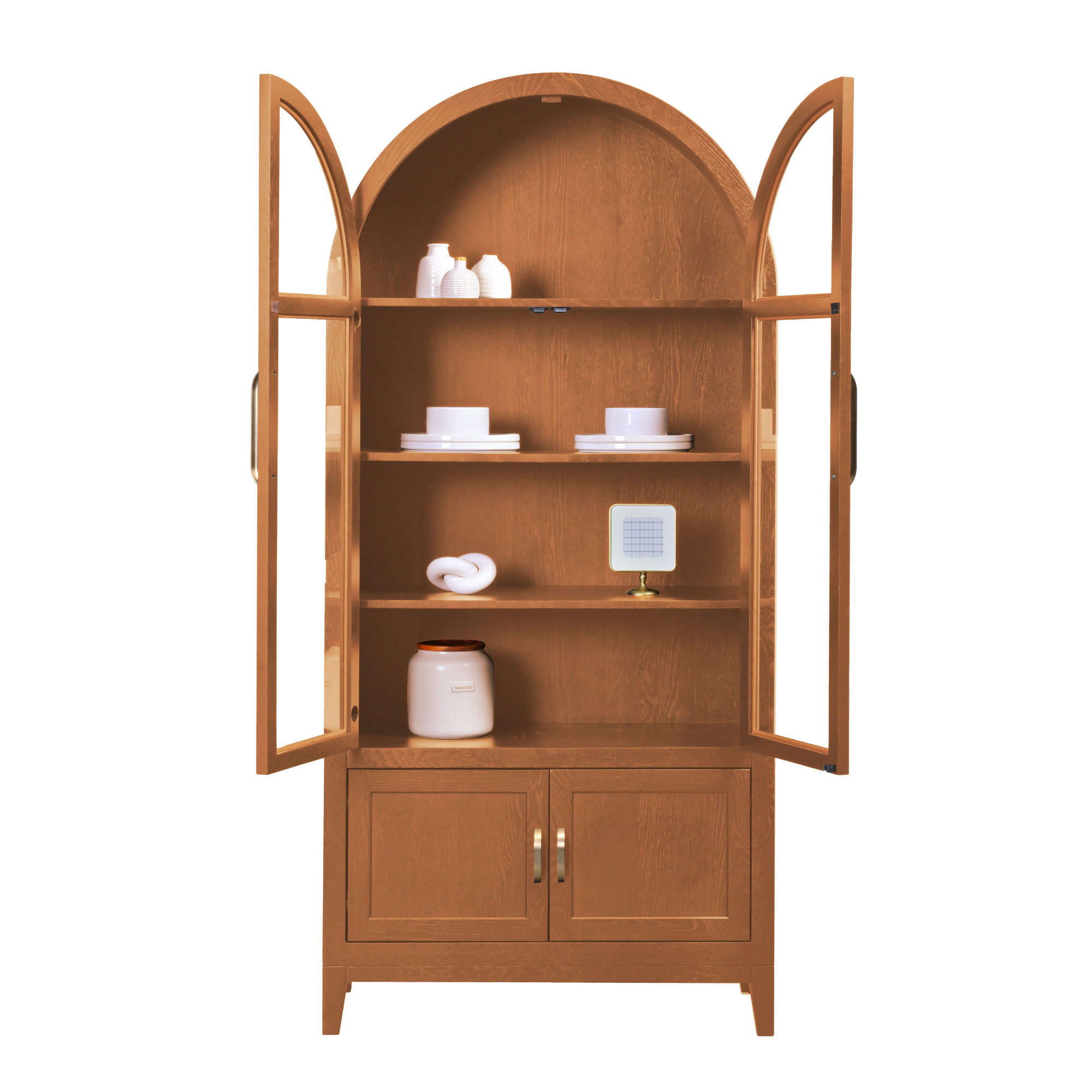 High Bank Woodworks Higley White Oak Display Cabinet