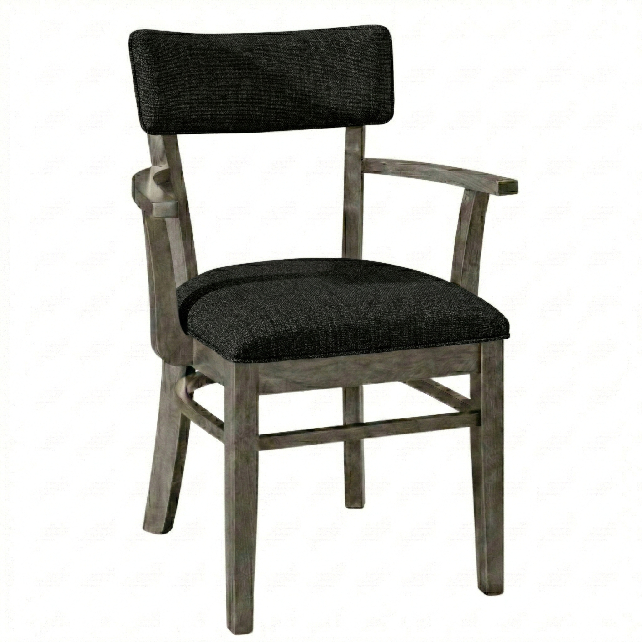 Hoosier Timbercraft Miller Upholstered Arm Maple Dining Chair