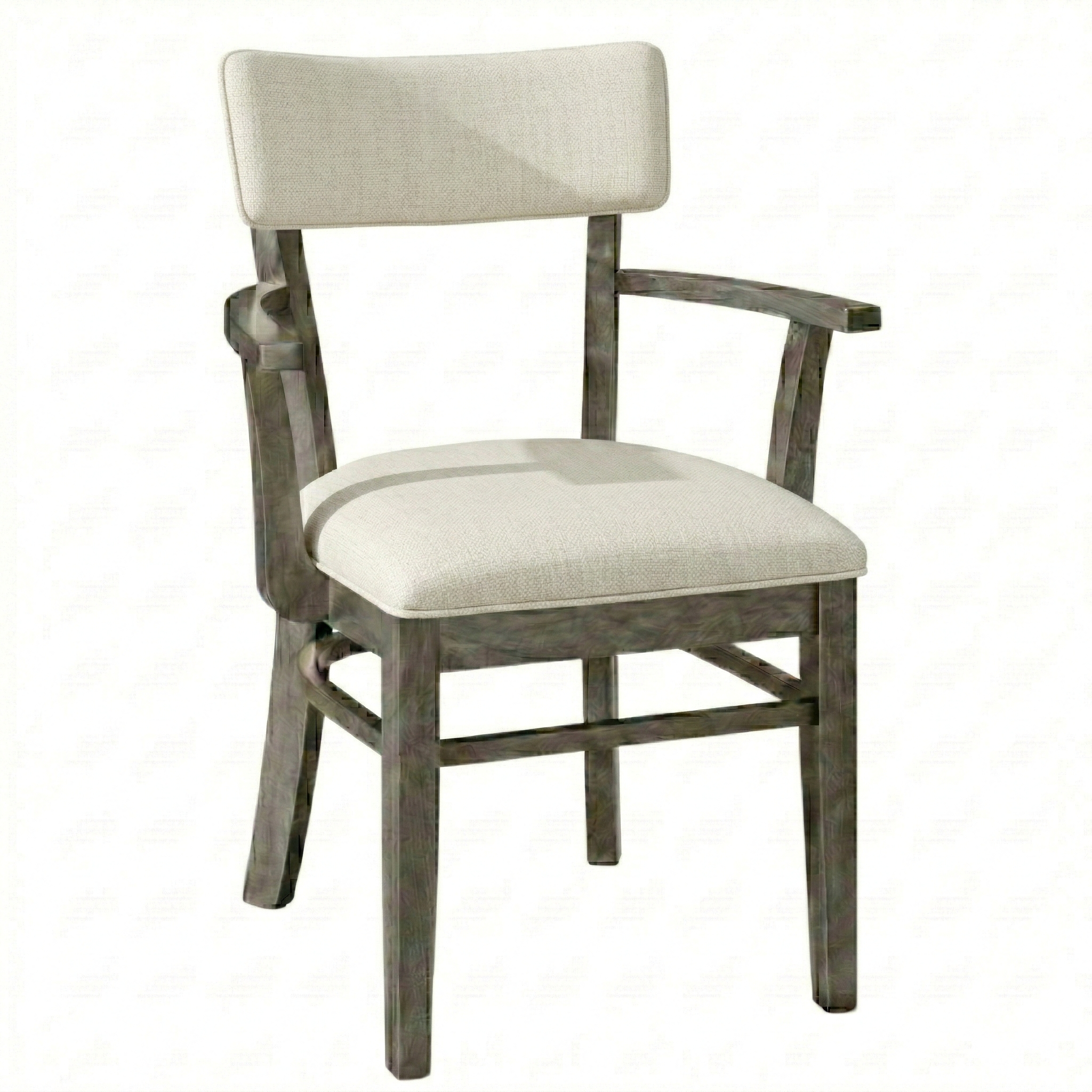Hoosier Timbercraft Miller Upholstered Arm Maple Dining Chair