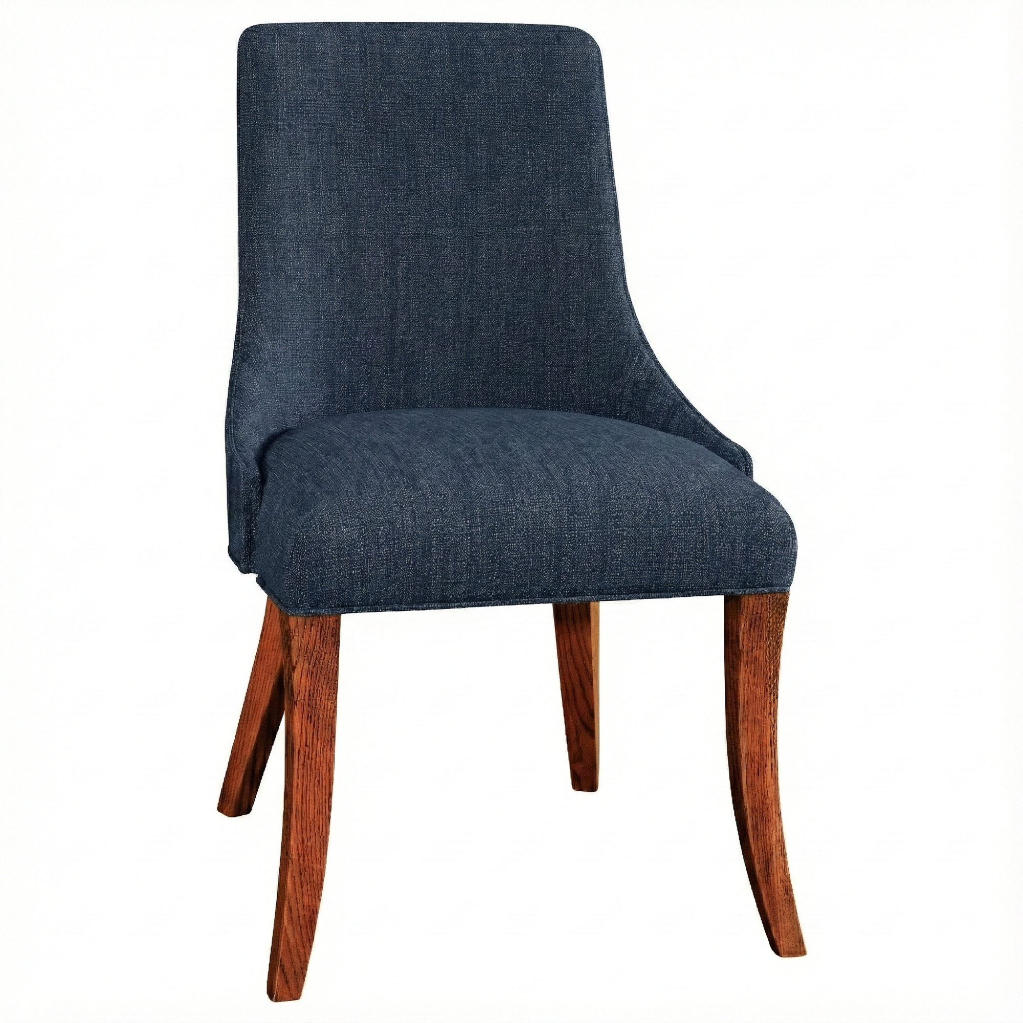 Fairfield Chair in Cherry with Malaguania Stain and Royal fabric