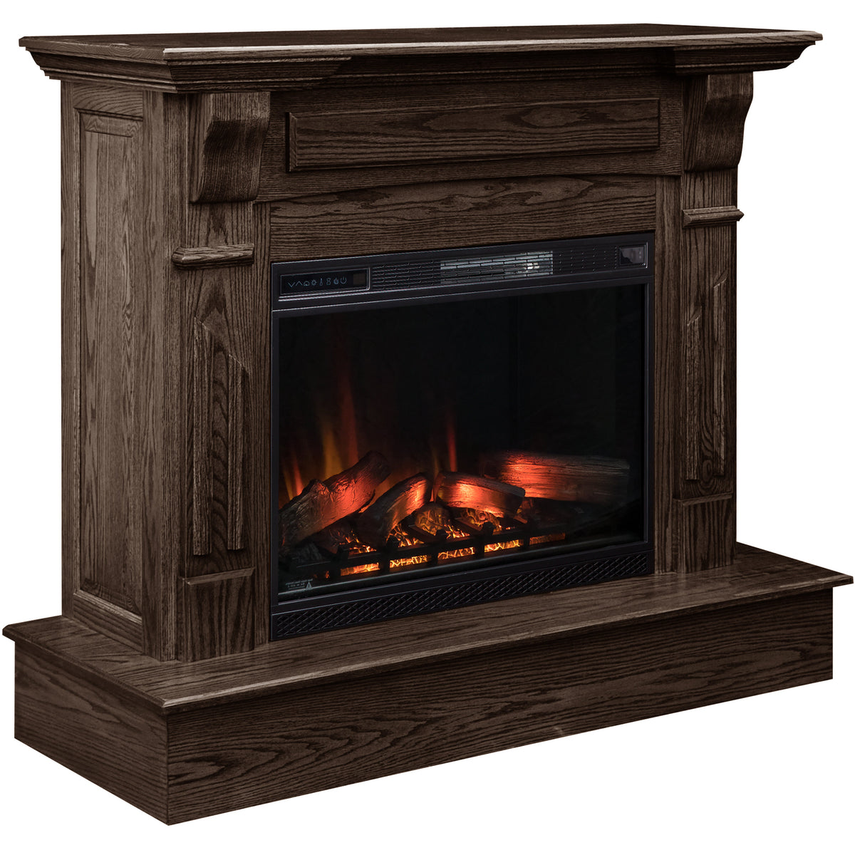 Fairview Fireplace in Onyx Stain