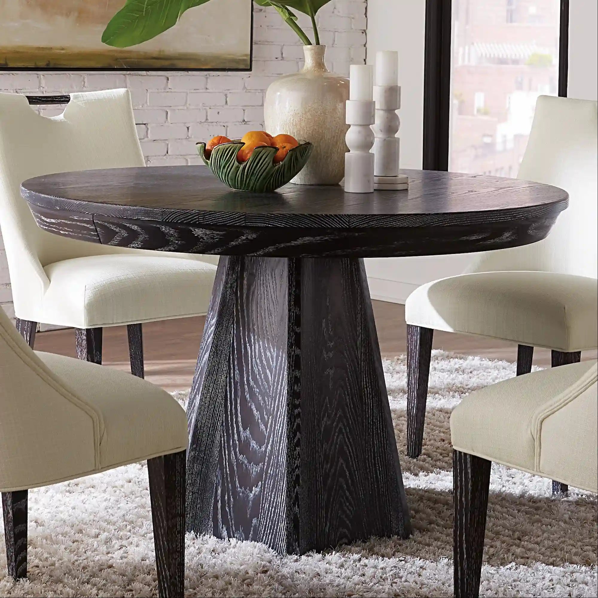 Hoosier Timbercraft Fulton Amish Round Pedestal Dining Table