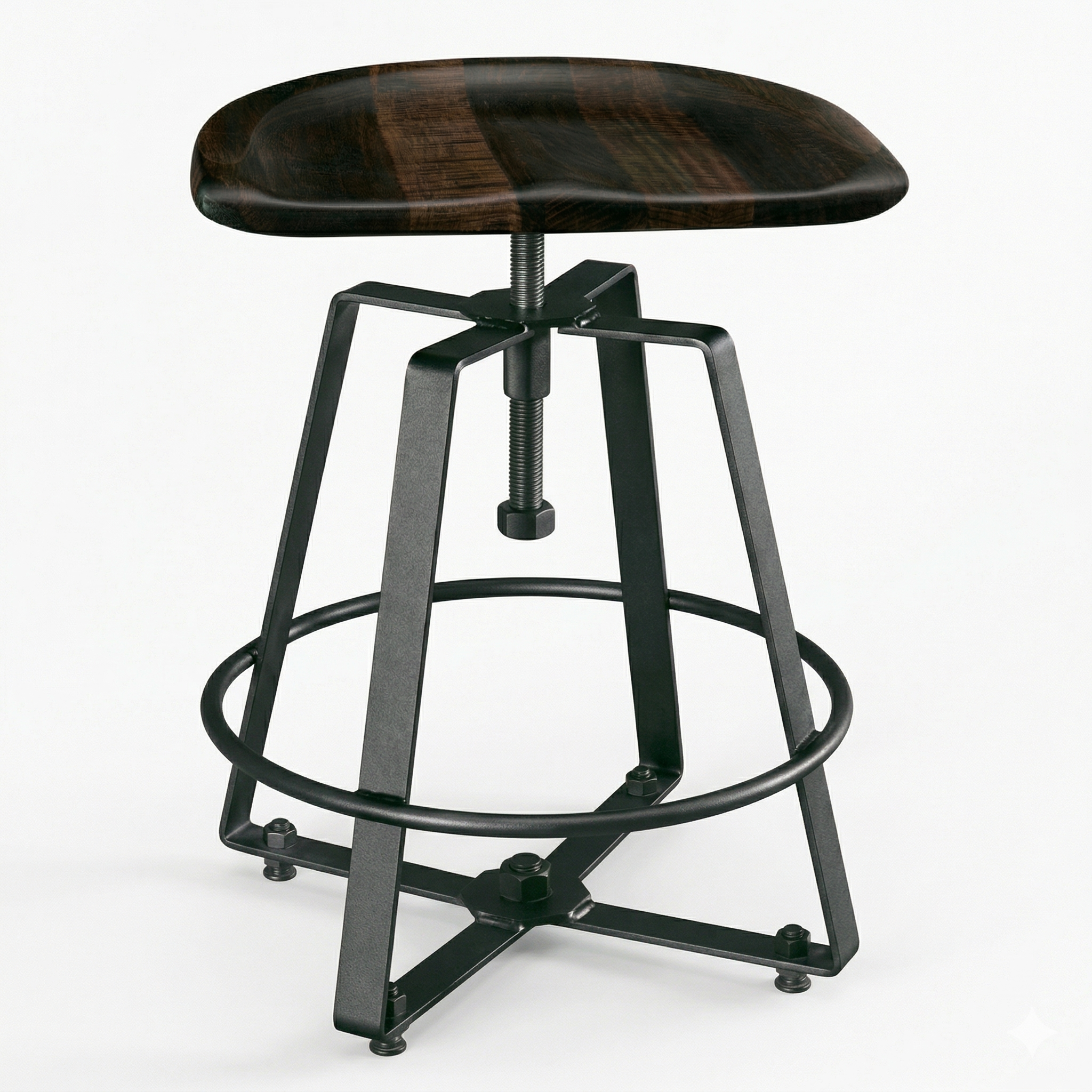 Hoosier Timbercraft Whitley Maple Backless Barstool