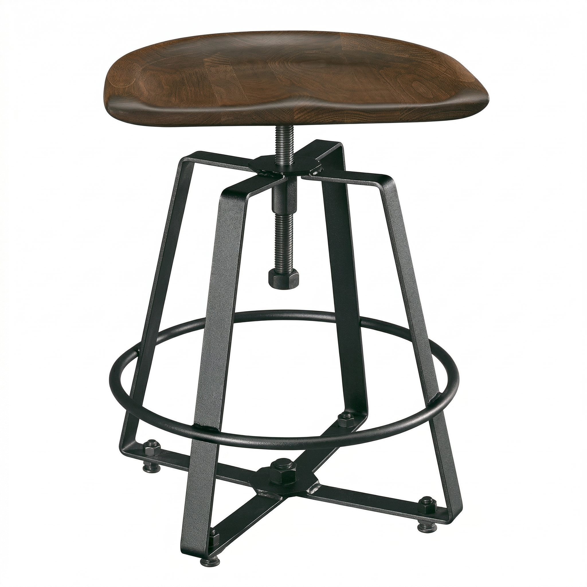 Hoosier Timbercraft Whitley Maple Backless Barstool