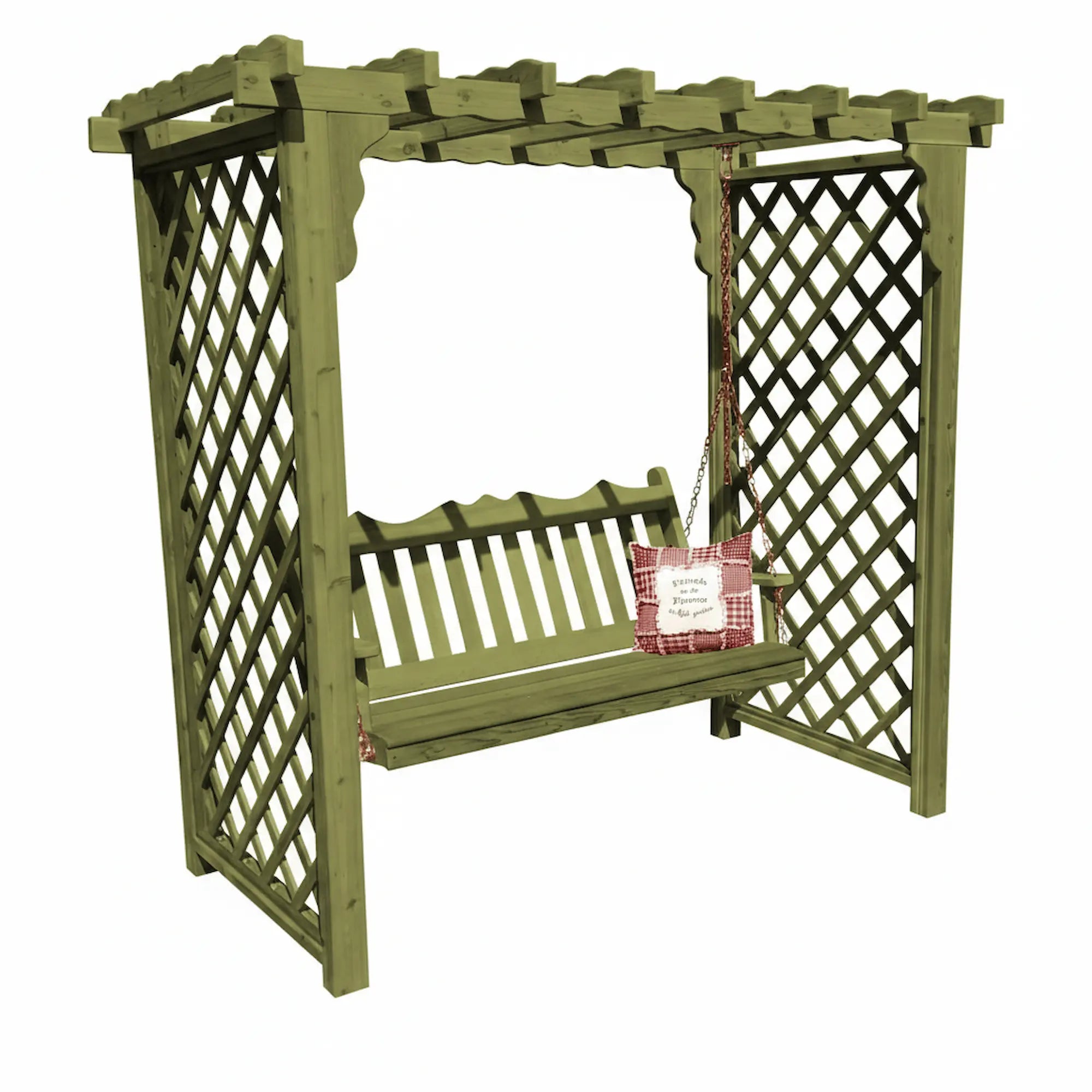 Heritage Lawncraft Manchester Cedar Garden Arbor with Swing