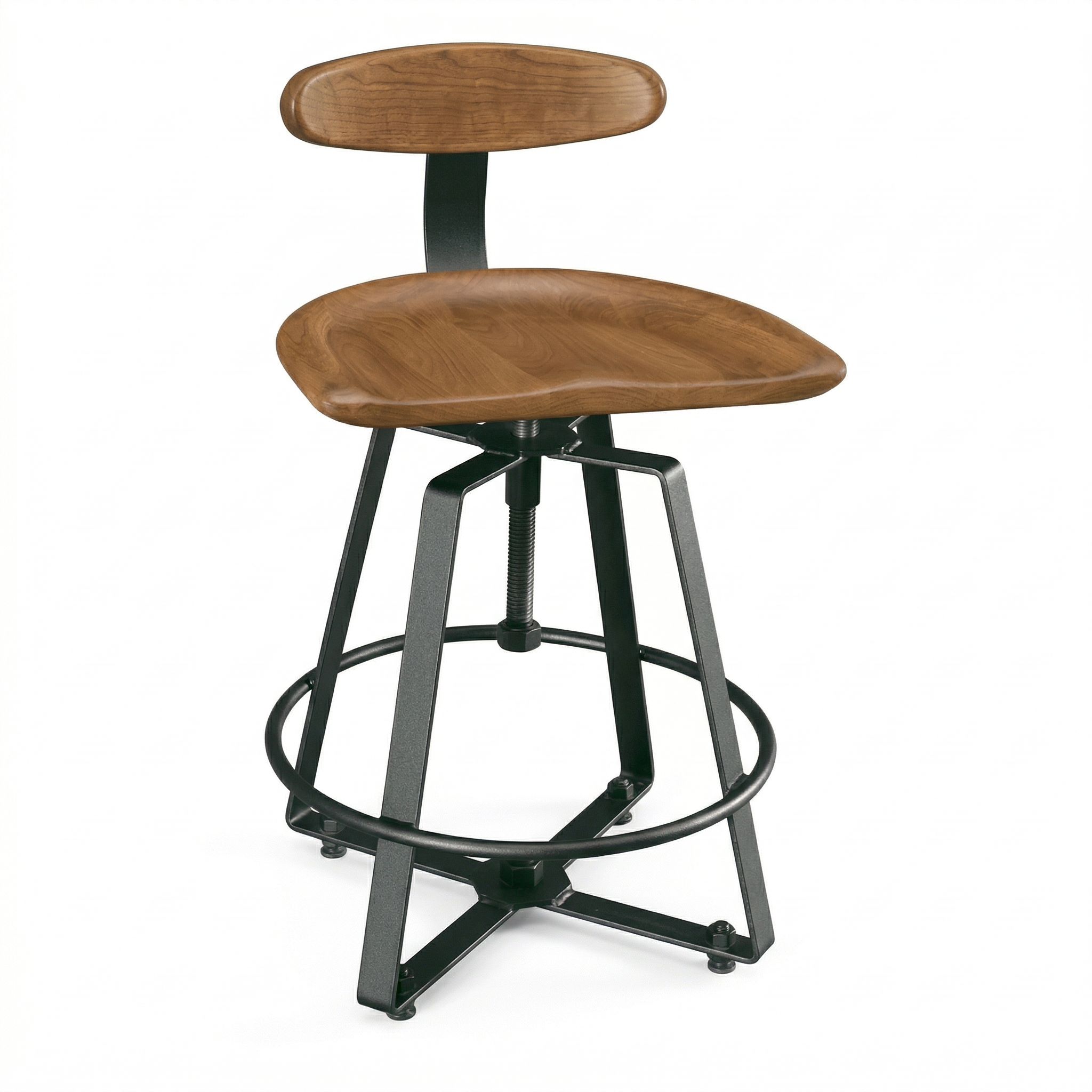Hoosier Timbercraft Whitley Maple Barstool with Back