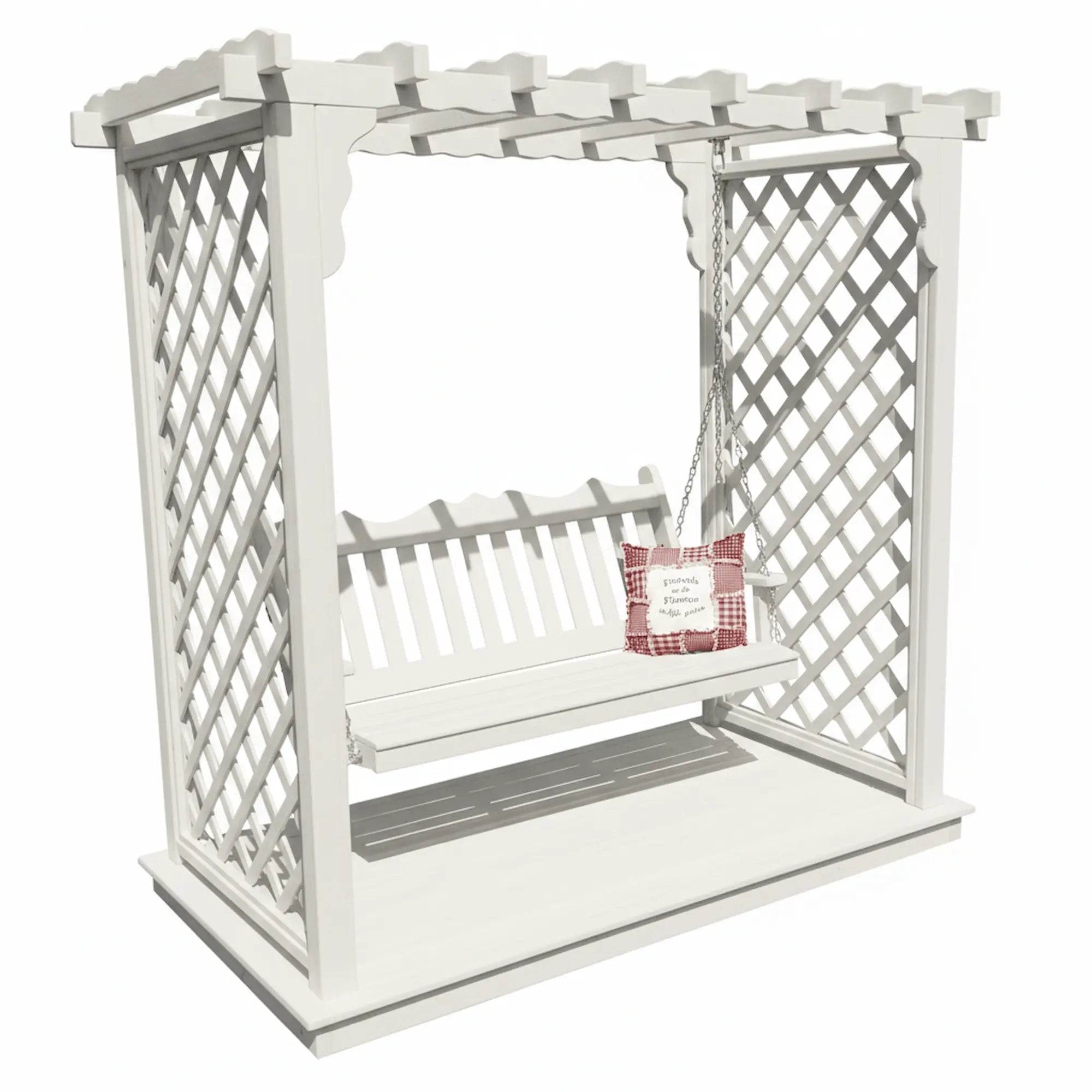 Heritage Lawncraft Manchester Cedar Garden Arbor with Swing