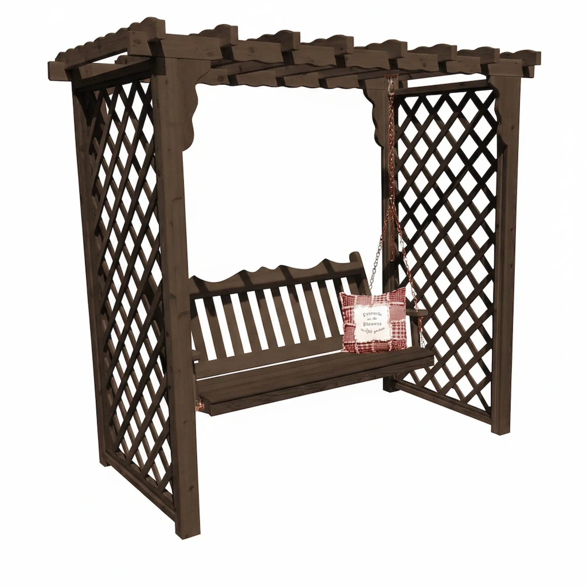 Heritage Lawncraft Manchester Cedar Garden Arbor with Swing