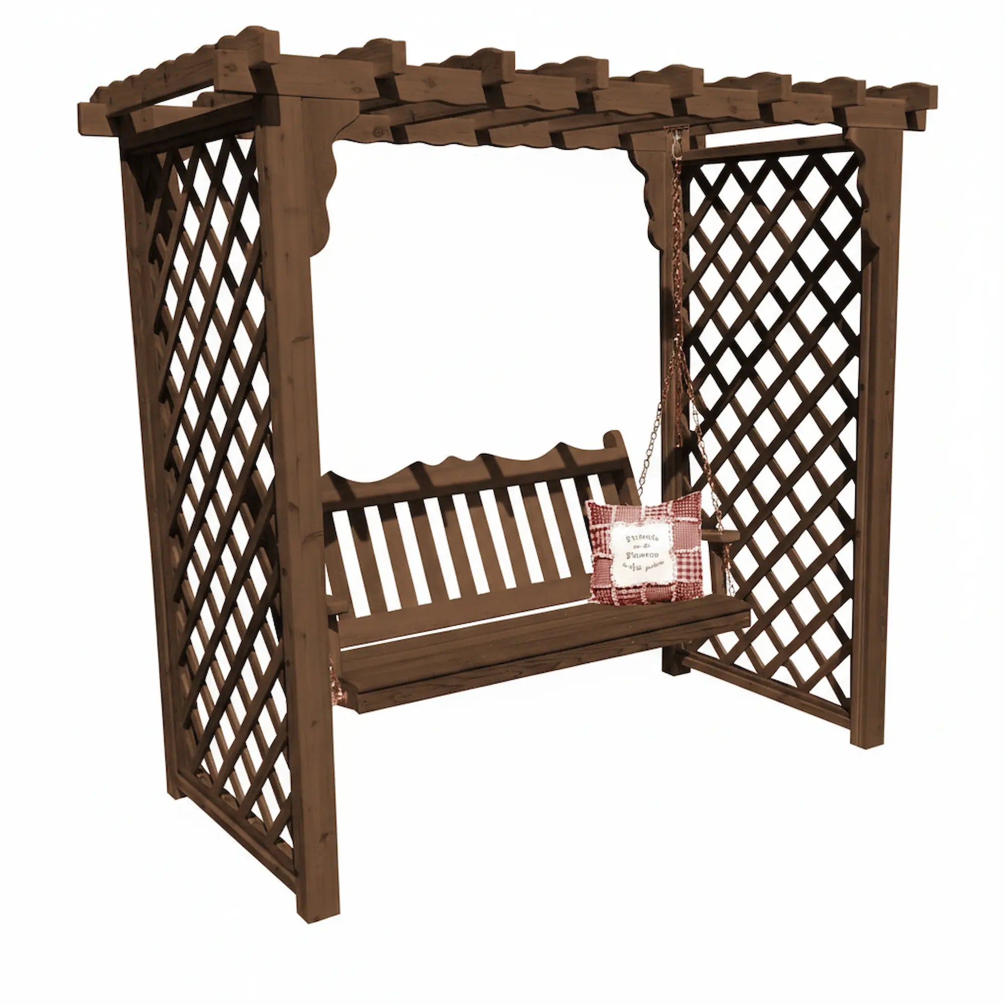 Heritage Lawncraft Manchester Cedar Garden Arbor with Swing