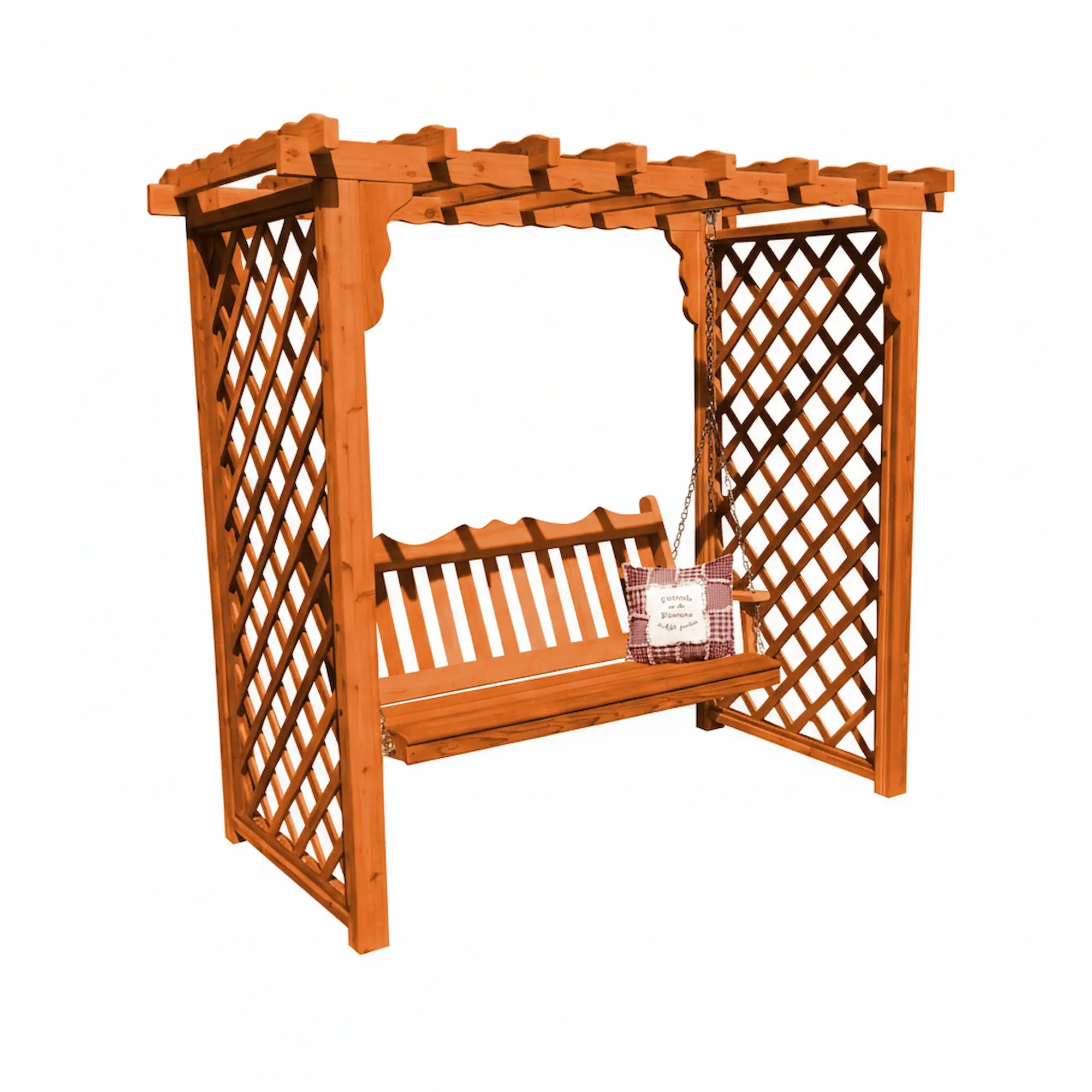 Heritage Lawncraft Manchester Cedar Garden Arbor with Swing