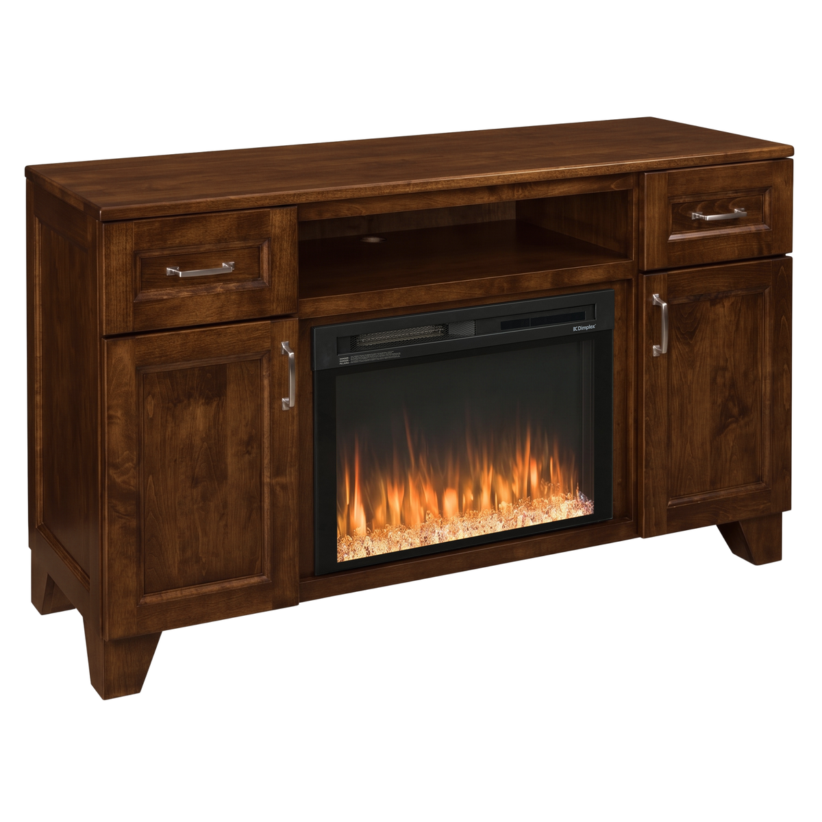 Hoosier Timbercraft Dalton Brown Maple Fireplace