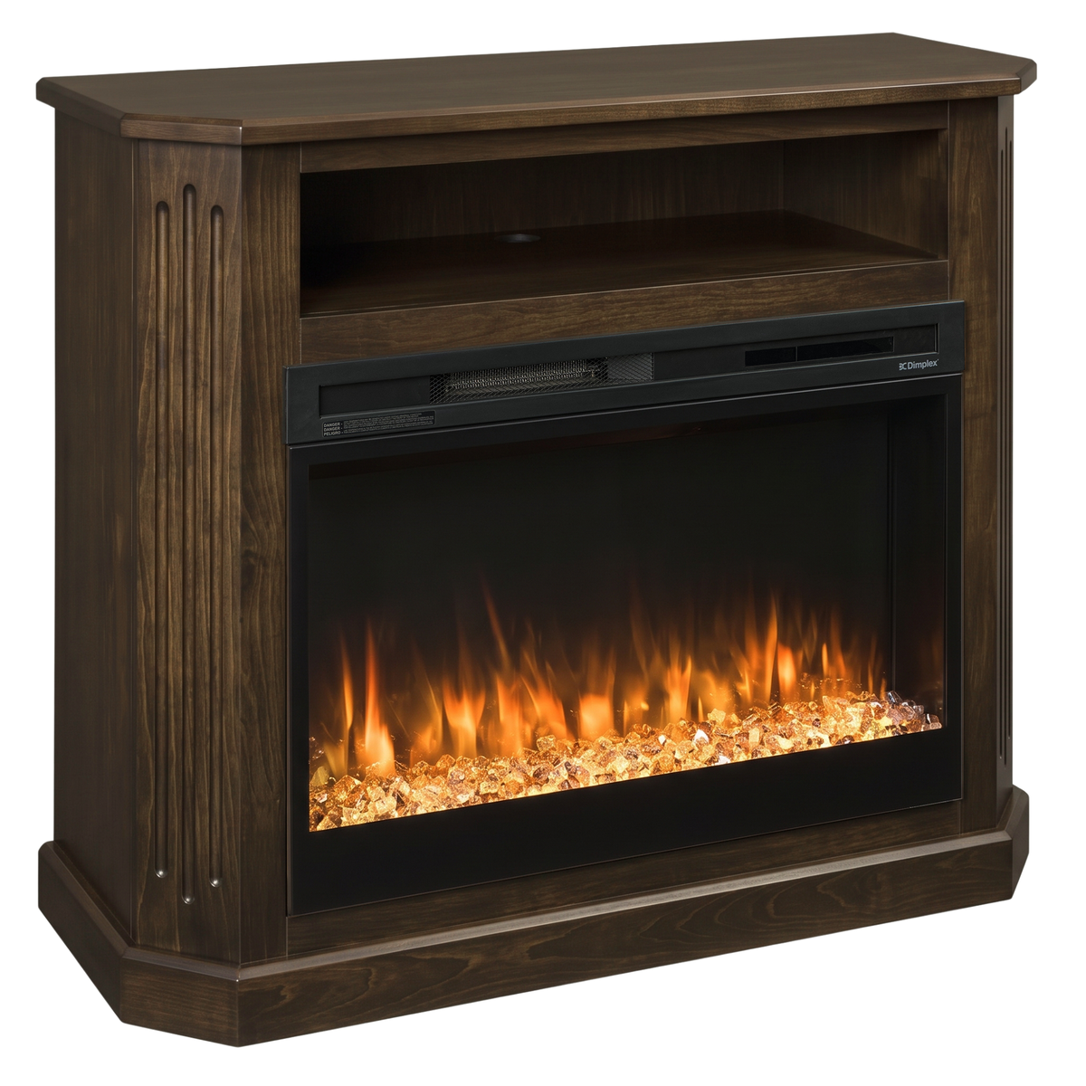 Hoosier Timbercraft Danbury Electric Brown Maple Fireplace