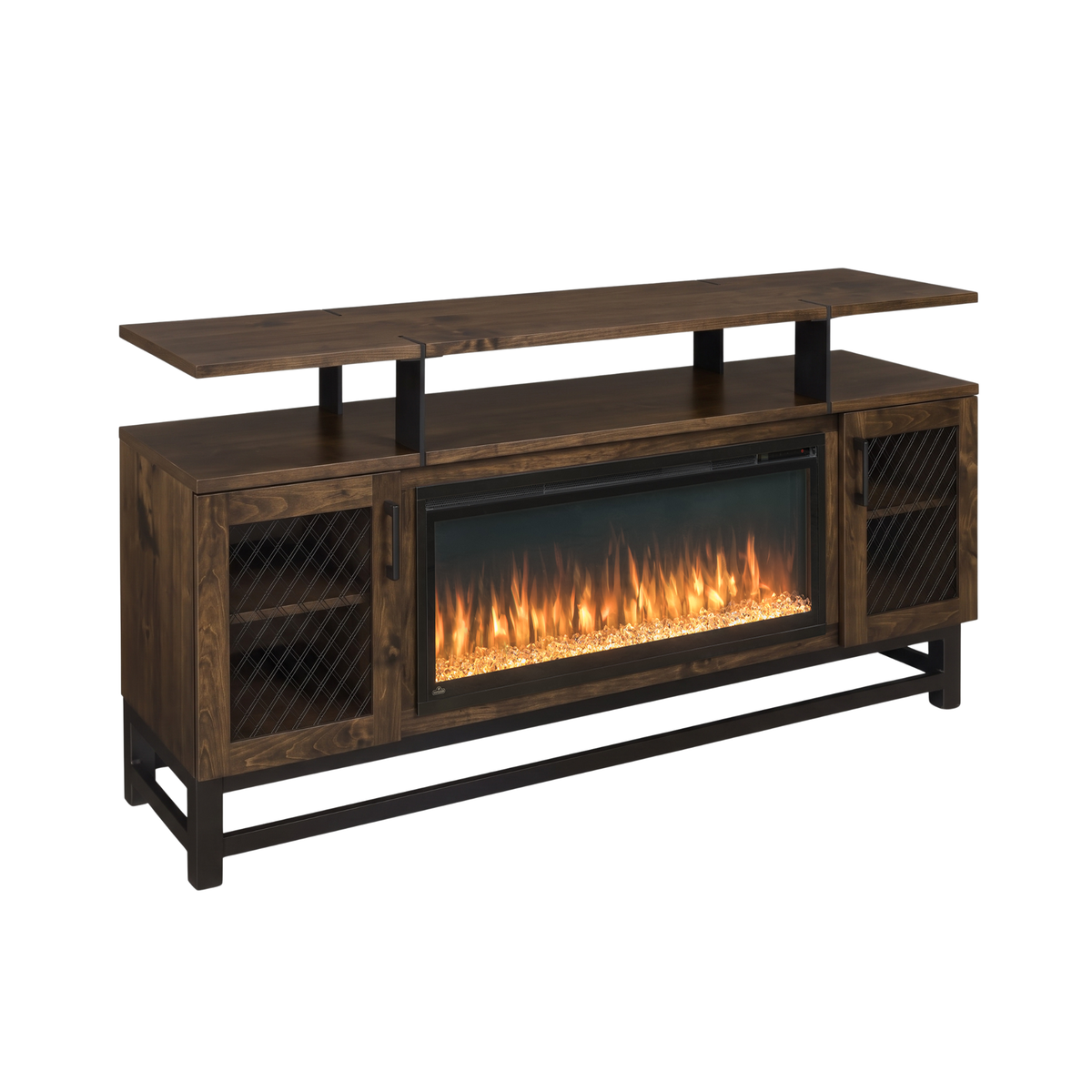 Hoosier Timbercraft Foundry Brown Maple Fireplace