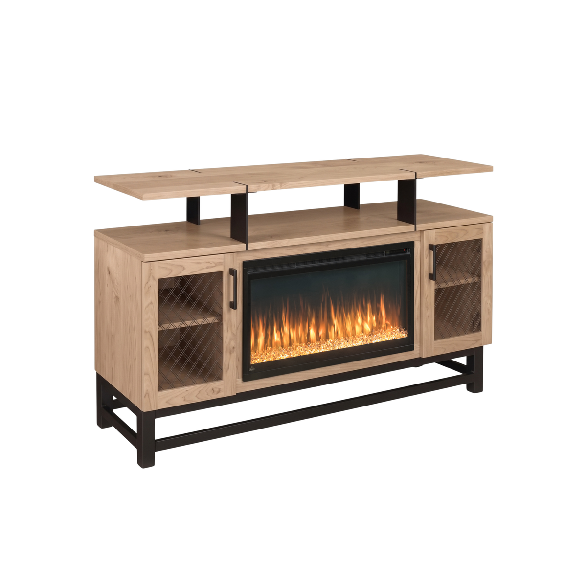 Hoosier Timbercraft Foundry Brown Maple Fireplace