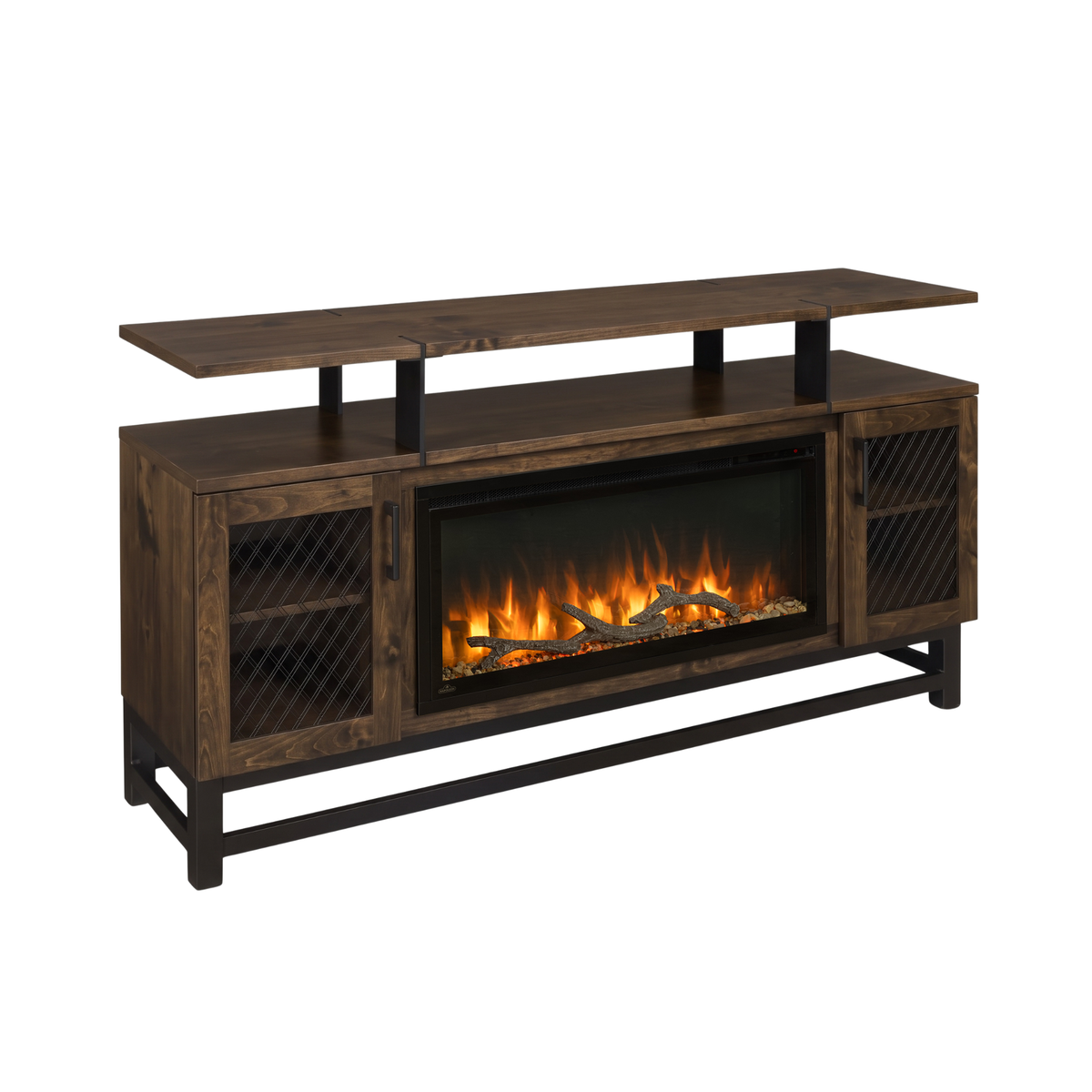 Hoosier Timbercraft Foundry Brown Maple Fireplace