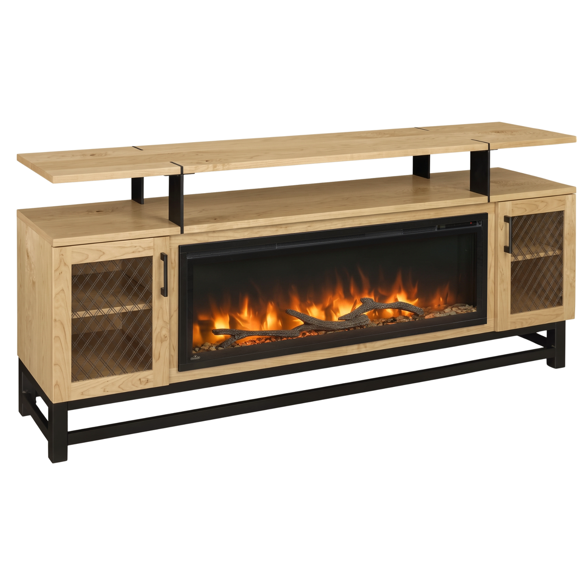 Hoosier Timbercraft Foundry Brown Maple Fireplace