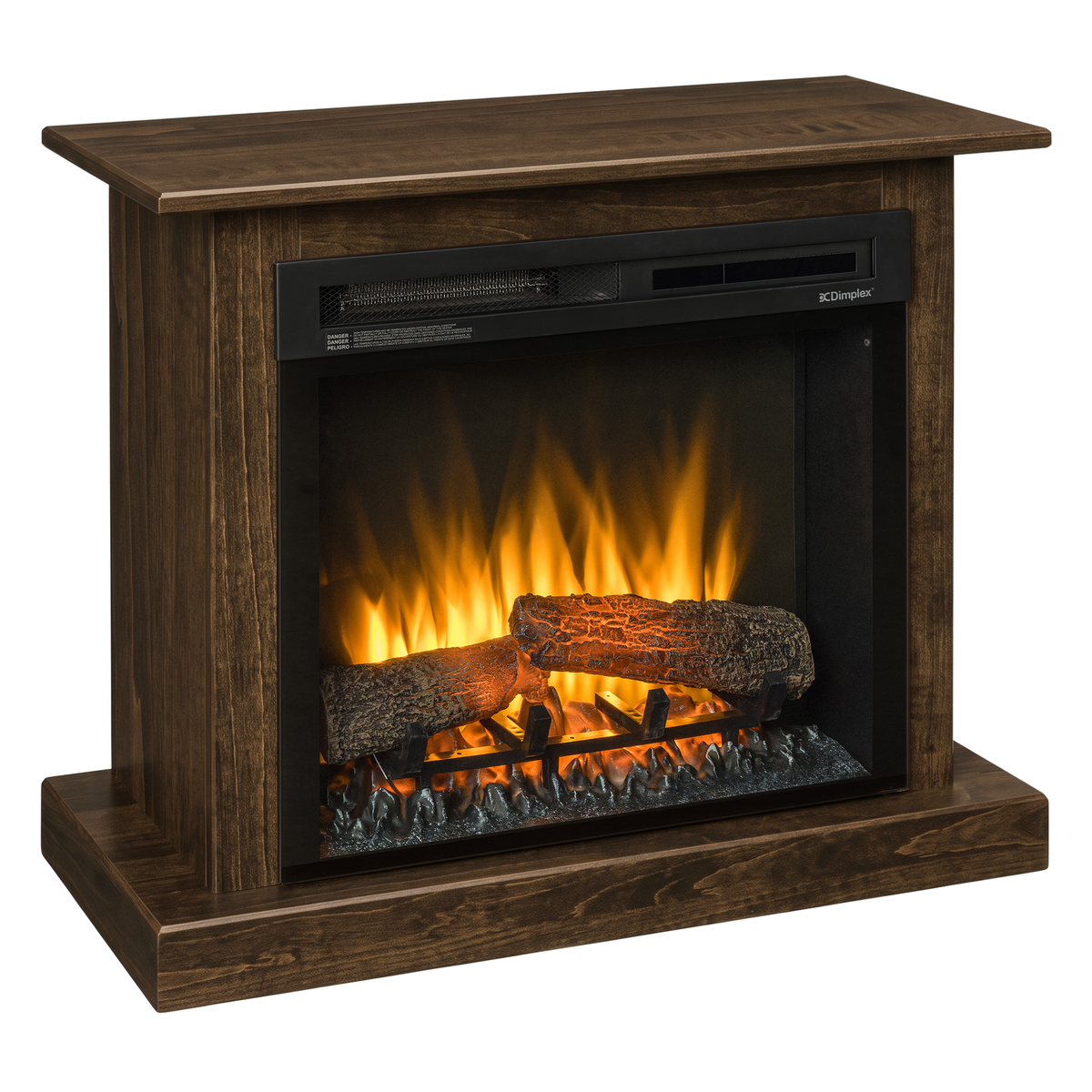 Hoosier Timbercraft Providence Electric Brown Maple Fireplace