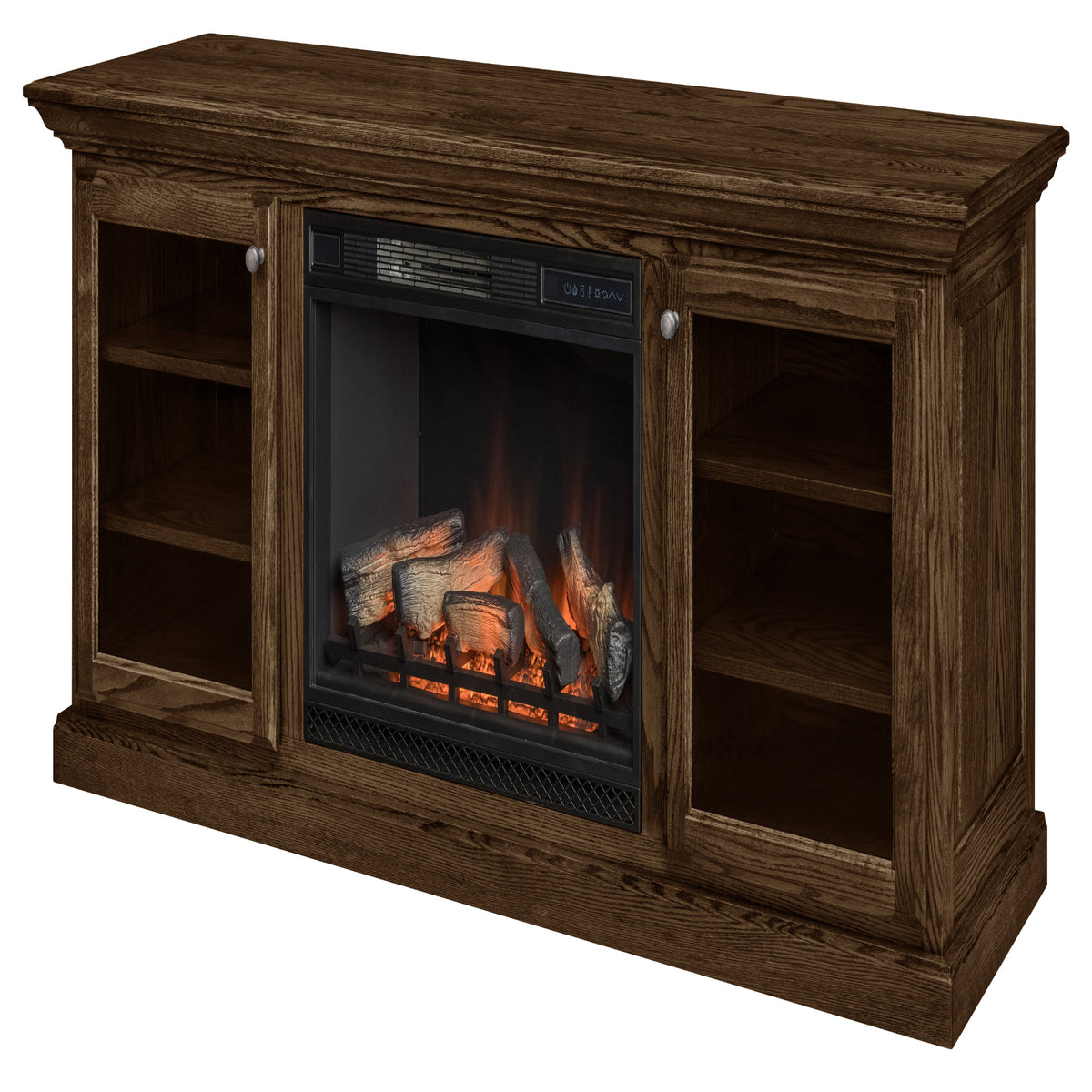 Hartwell Fireplace Entertainment Center in Charwood Stain