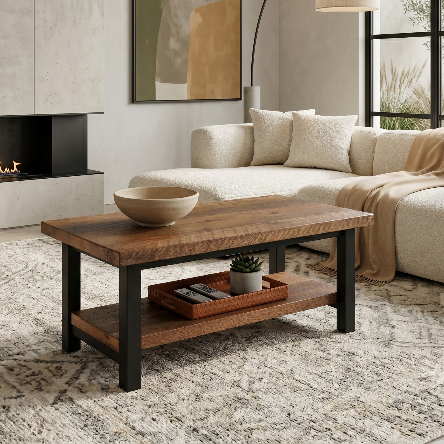 Legacy Estate Helmic Reclaimed Barnwood Coffee Table