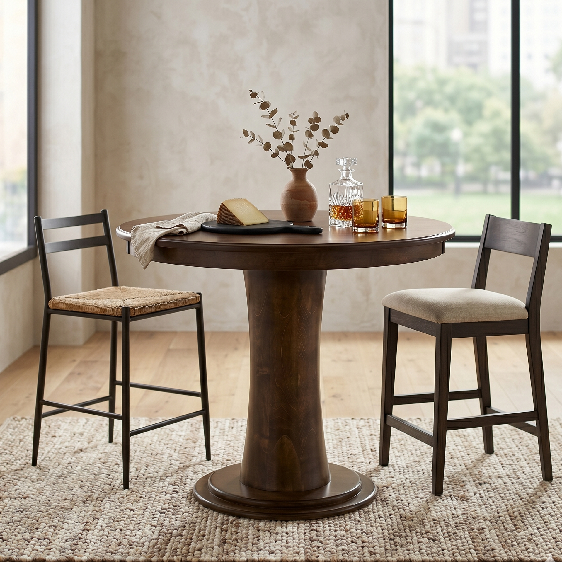 Hoosier Timbercraft Clinton Brown Maple 36" Pub Table