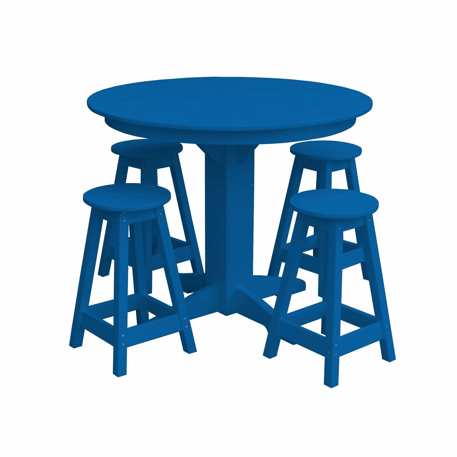 Keystone Amish Co. Sierra 5-Piece Poly Counter-Height Dining Set with Round Table