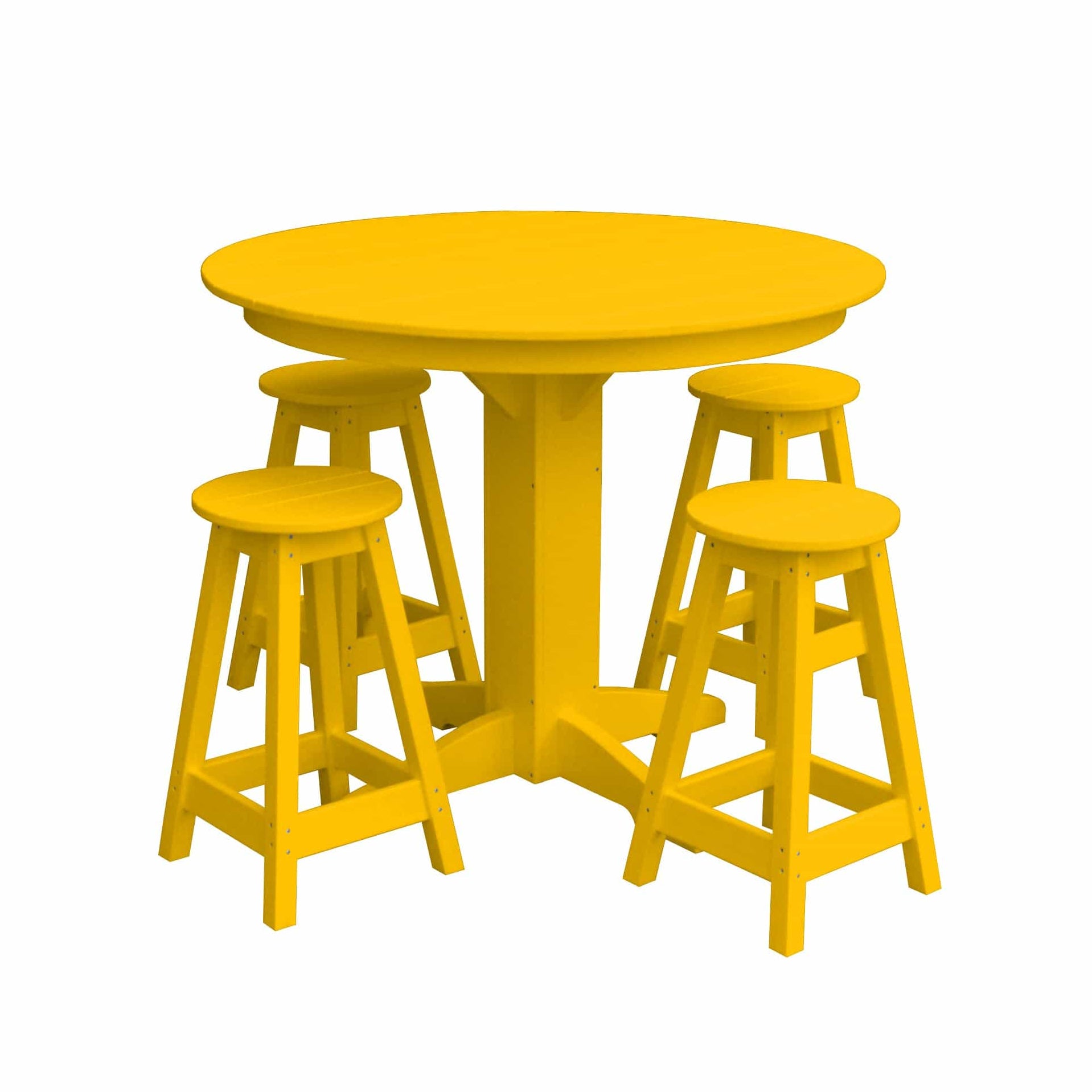 Keystone Amish Co. Sierra 5-Piece Poly Counter-Height Dining Set with Round Table