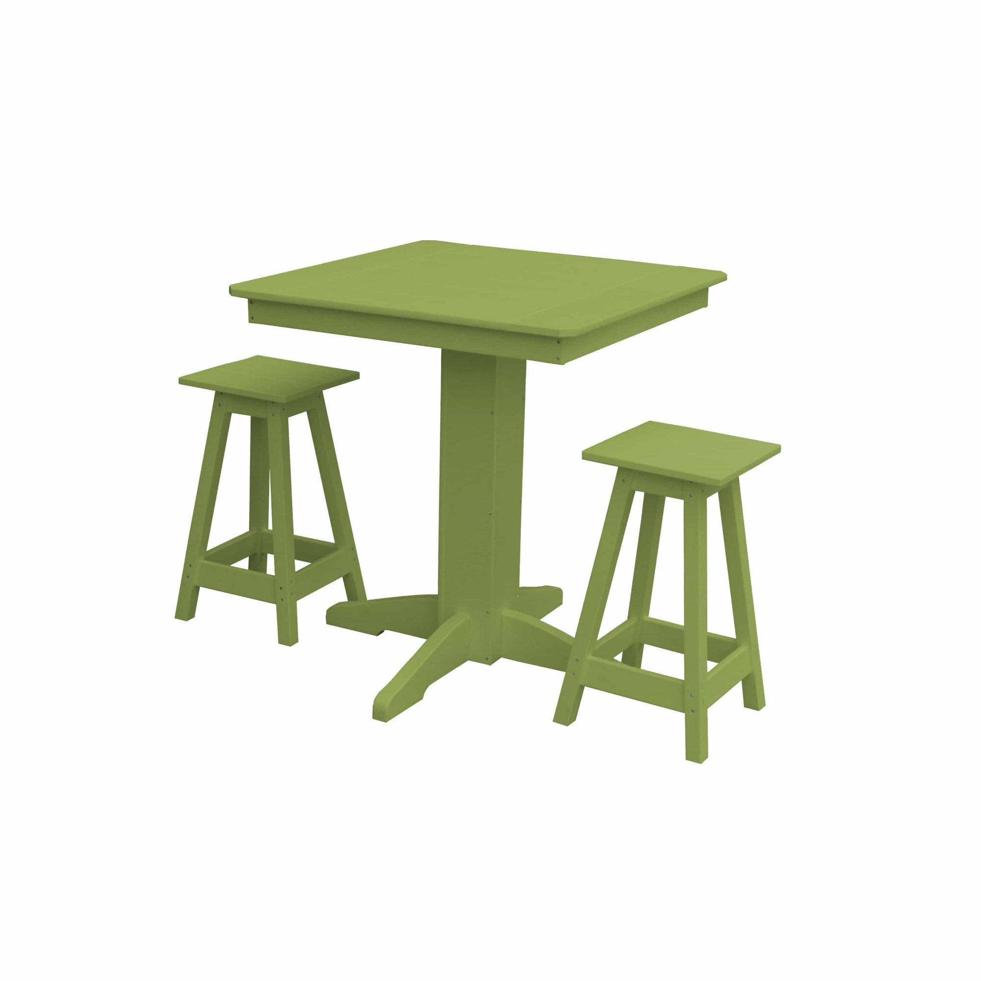 Keystone Amish Co. Riley 3-Piece Outdoor Poly Counter Height Dining Set