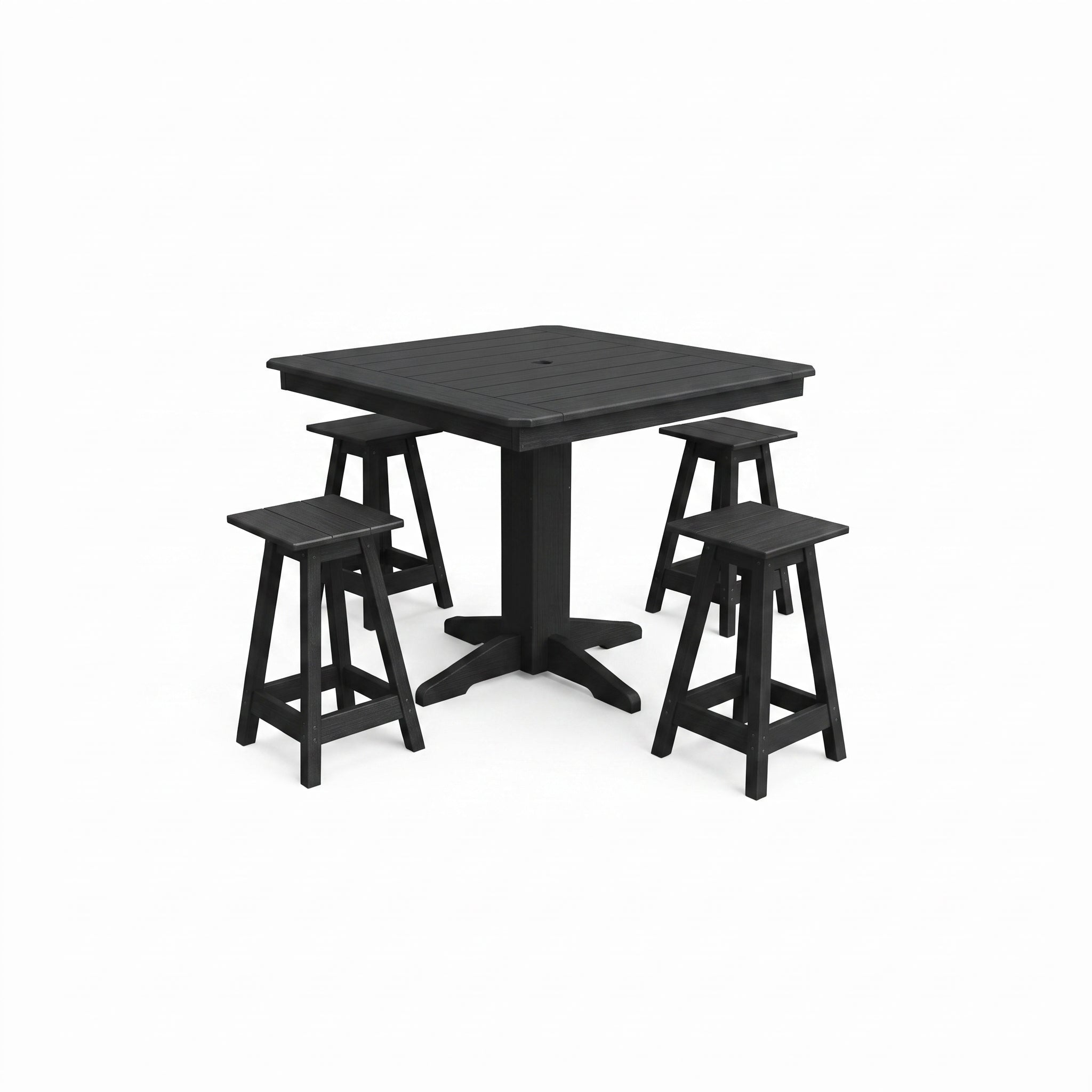 Keystone Amish Co. Riley 5-Piece Poly Counter Height Barstool Dining Set