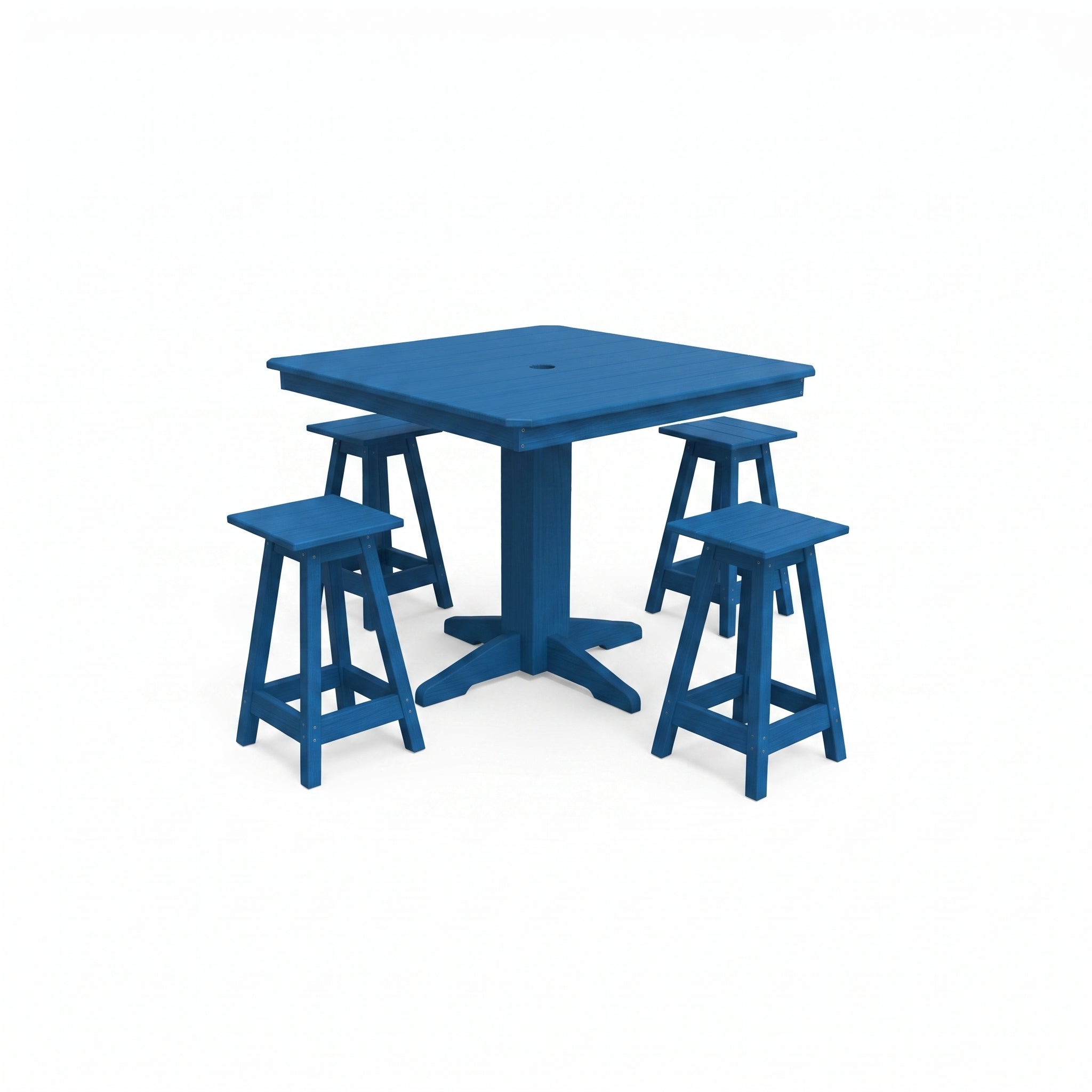Keystone Amish Co. Riley 5-Piece Poly Counter Height Barstool Dining Set