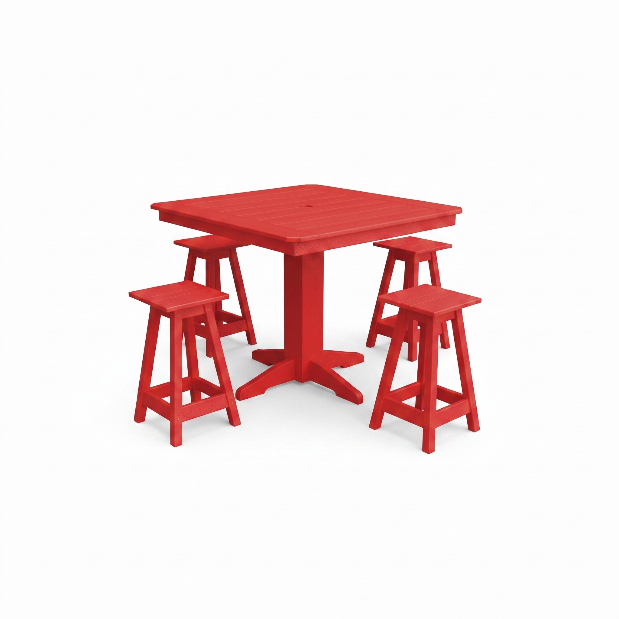Keystone Amish Co. Riley 5-Piece Poly Counter Height Barstool Dining Set