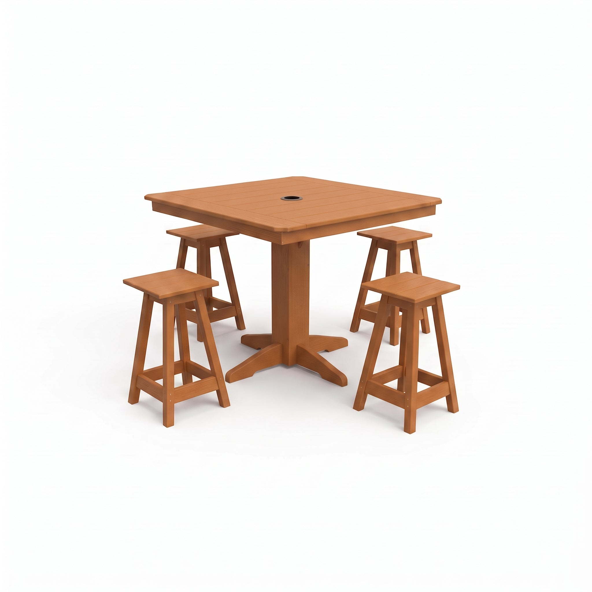 Keystone Amish Co. Riley 5-Piece Poly Counter Height Barstool Dining Set