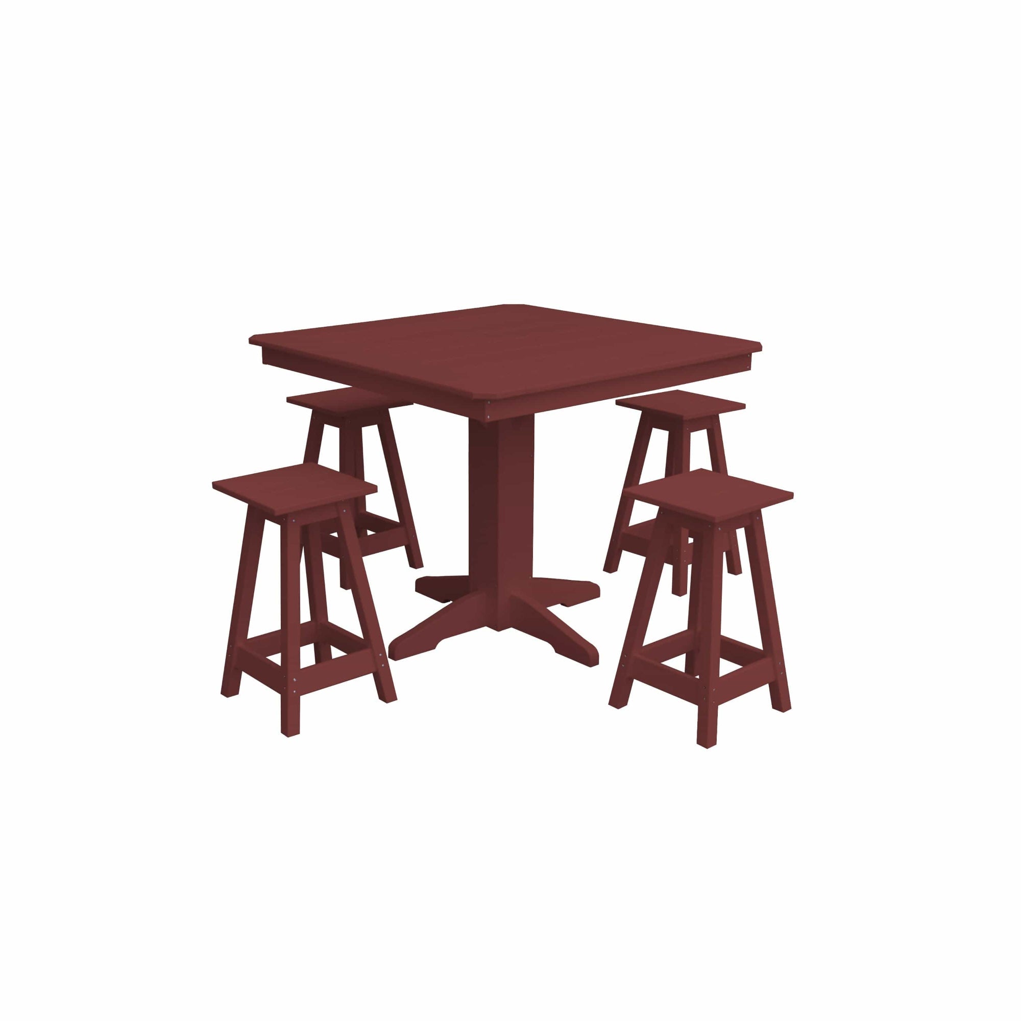 Keystone Amish Co. Riley 5-Piece Poly Counter Height Barstool Dining Set