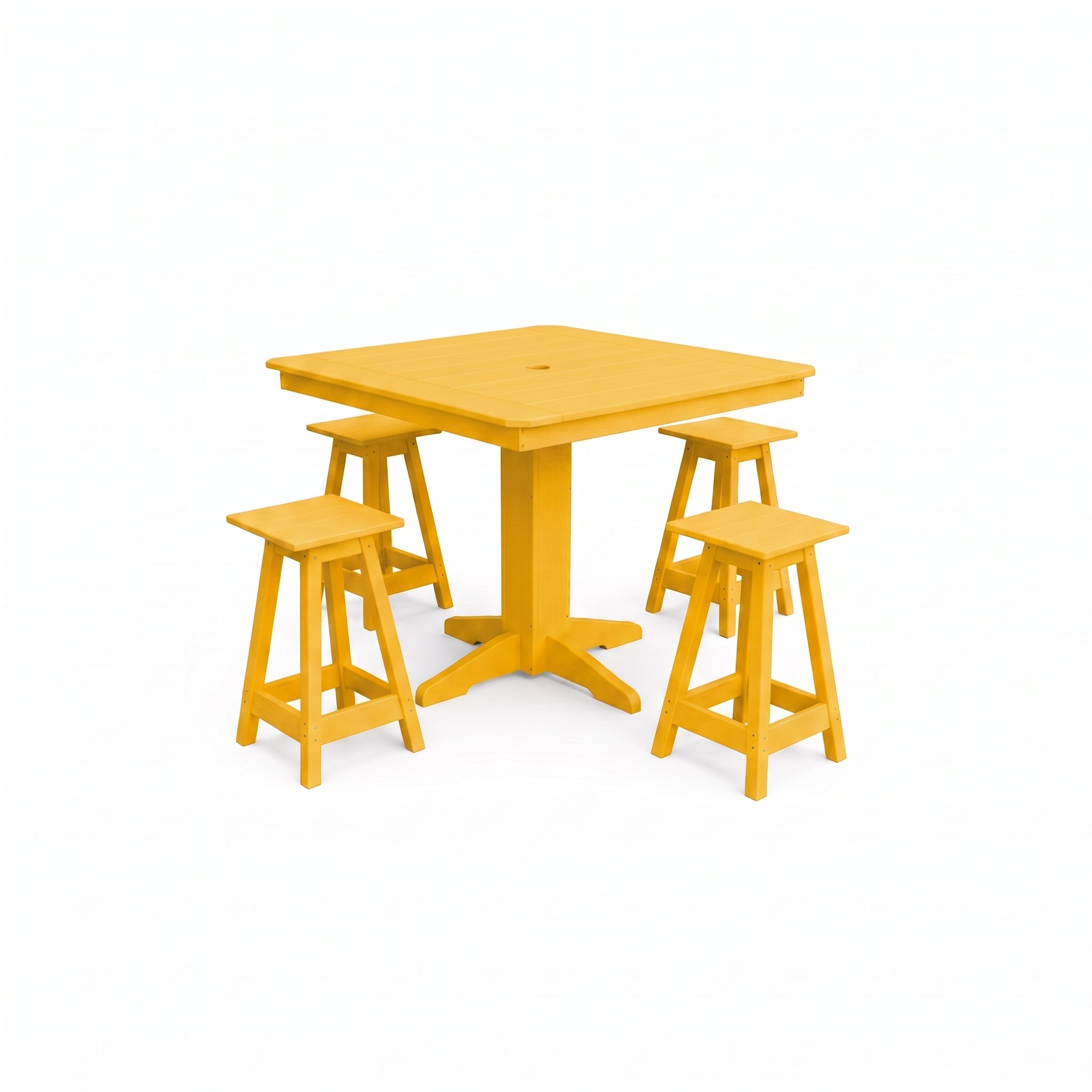 Keystone Amish Co. Riley 5-Piece Poly Counter Height Barstool Dining Set