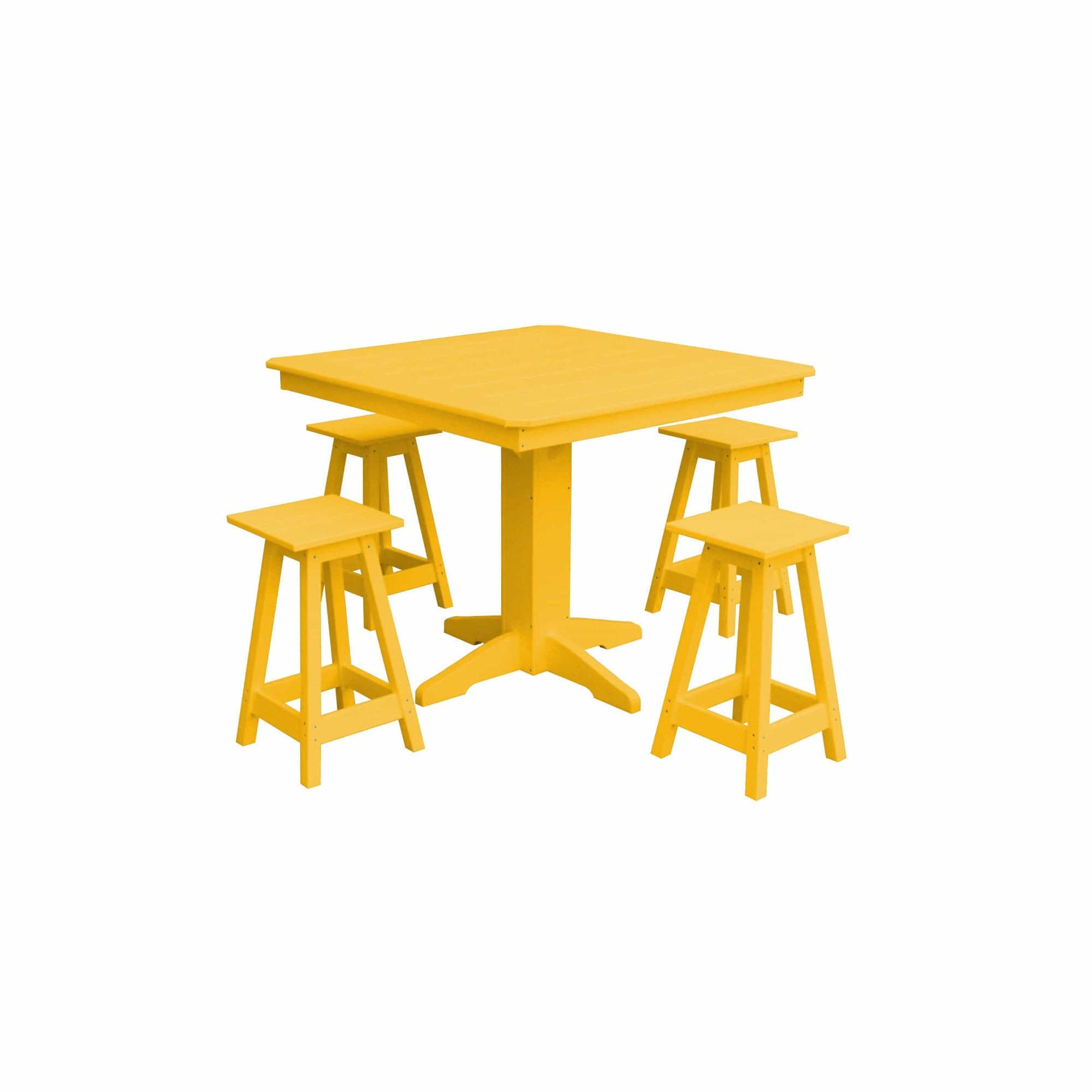 Keystone Amish Co. Riley 5-Piece Poly Counter Height Barstool Dining Set