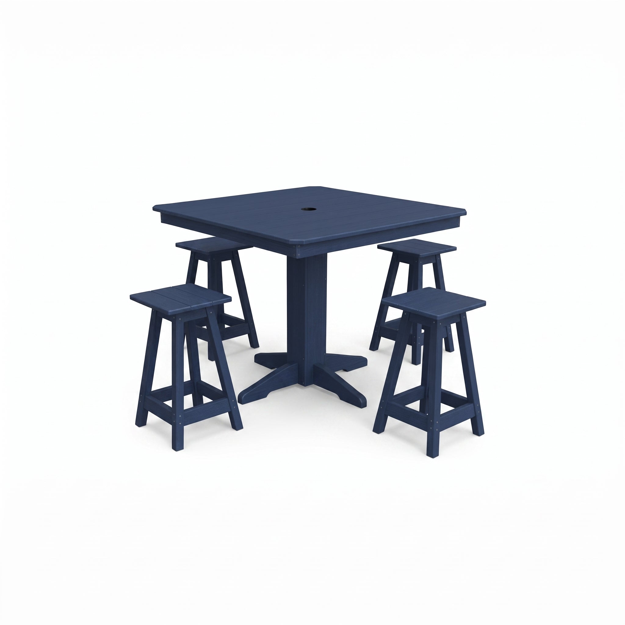 Keystone Amish Co. Riley 5-Piece Poly Counter Height Barstool Dining Set