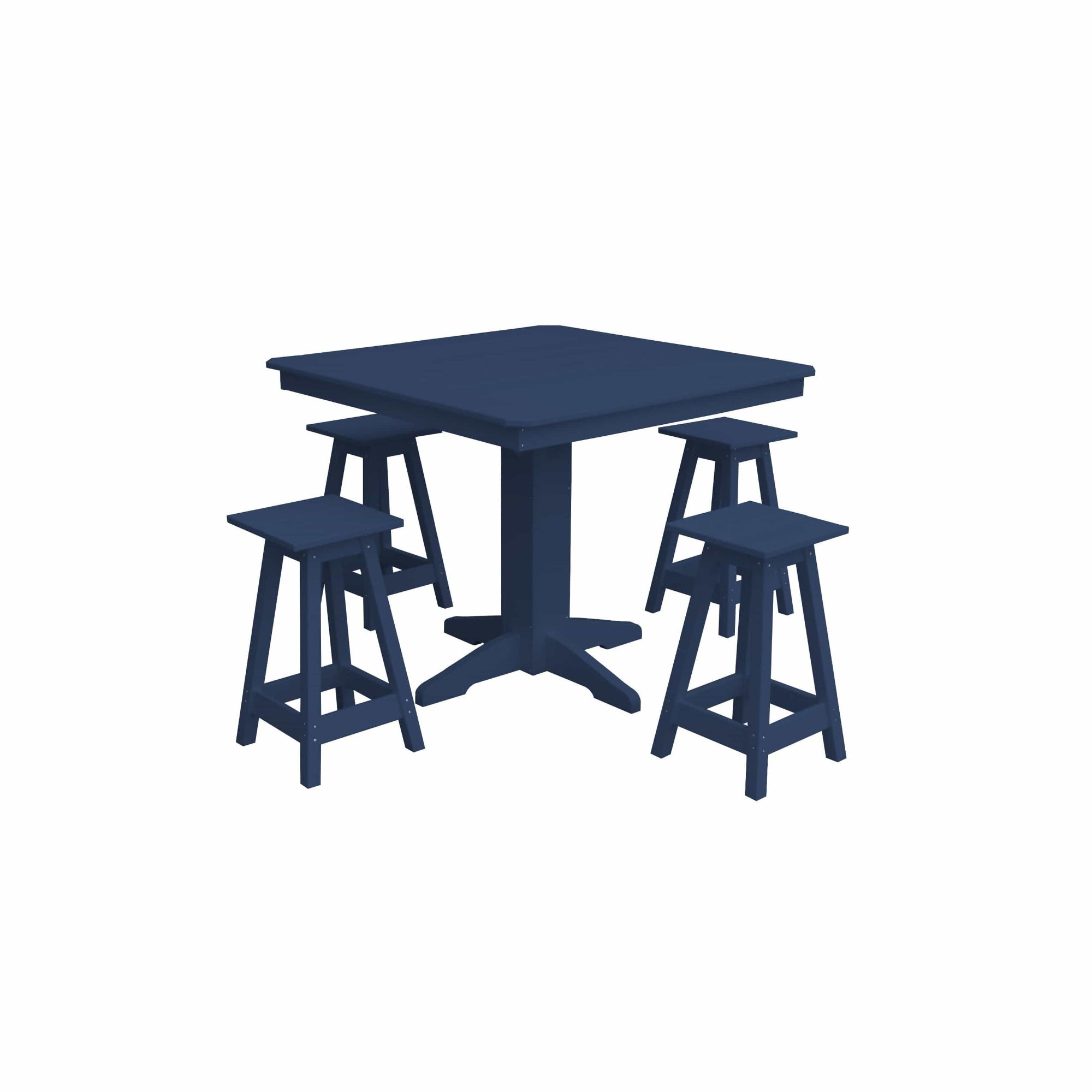 Keystone Amish Co. Riley 5-Piece Poly Counter Height Barstool Dining Set