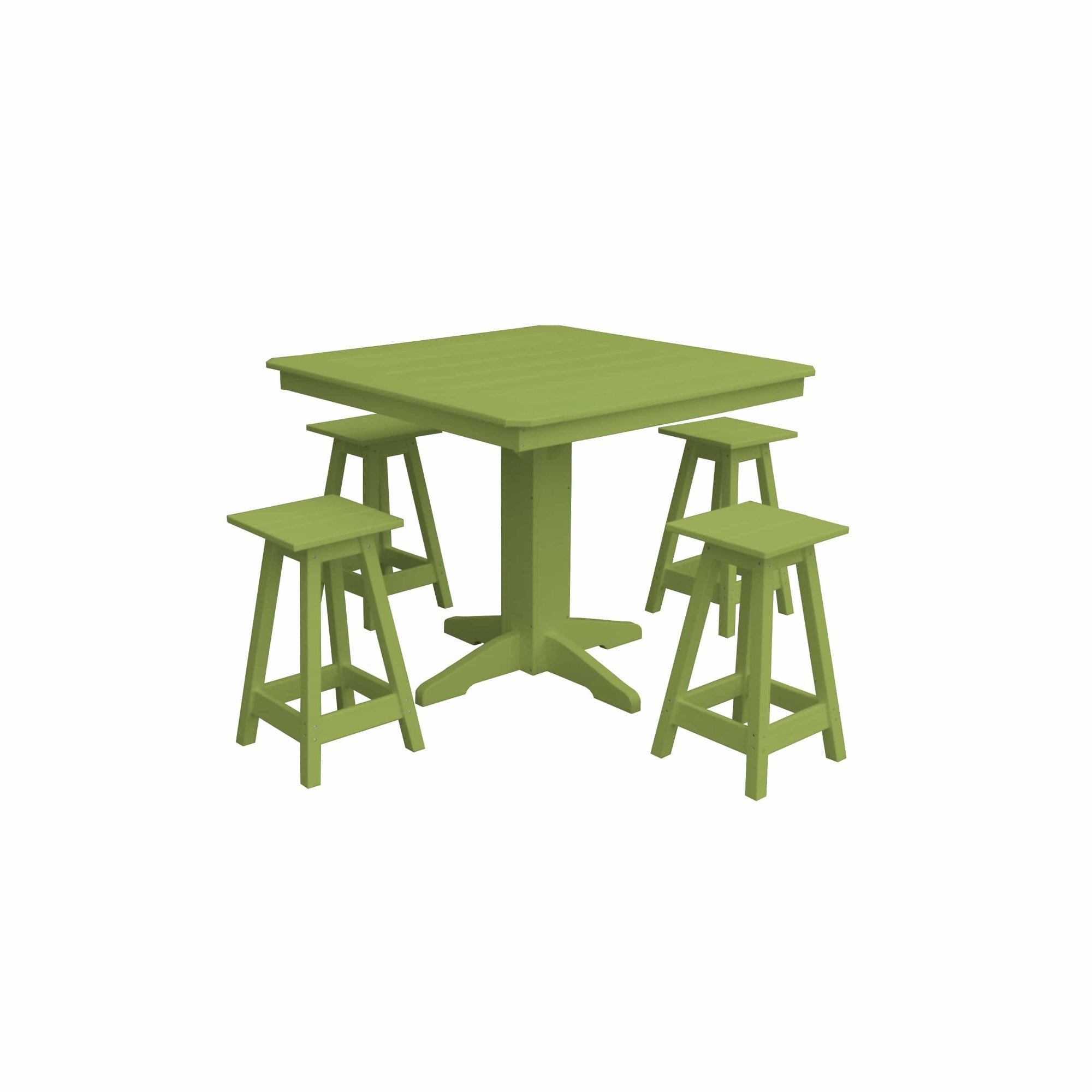 Keystone Amish Co. Riley 5-Piece Poly Counter Height Barstool Dining Set