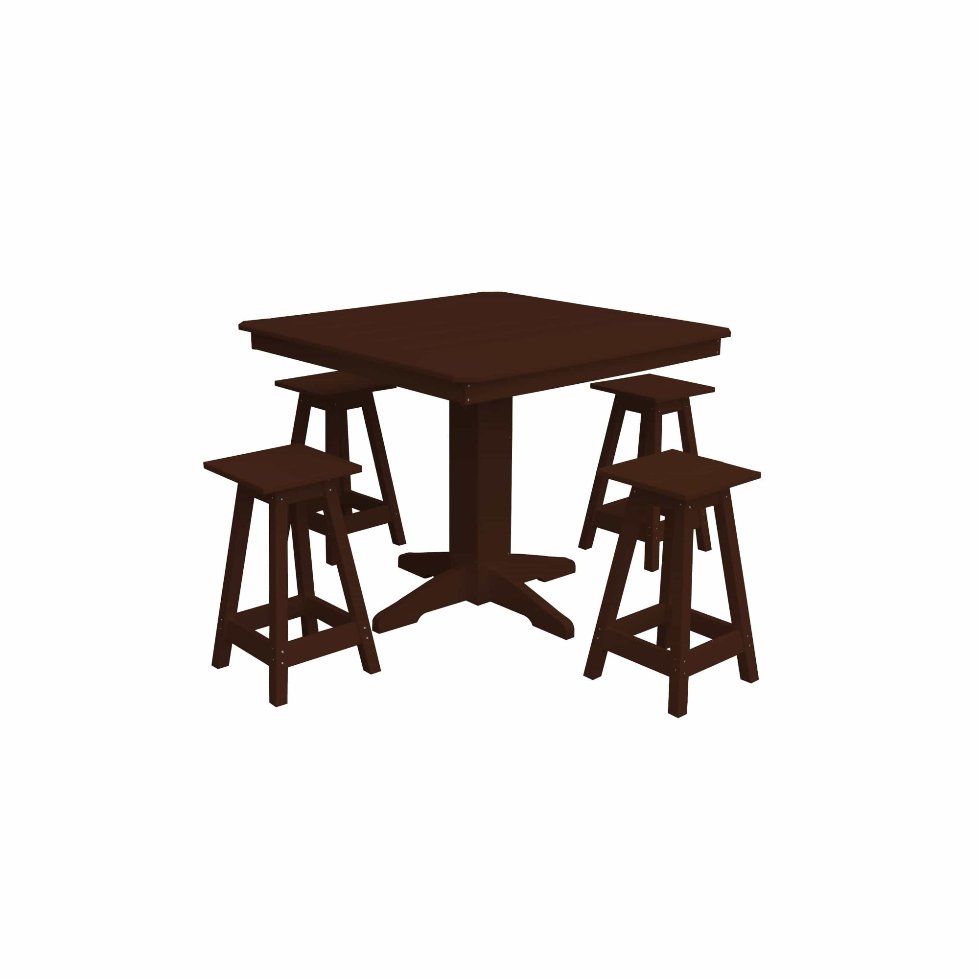 Keystone Amish Co. Riley 5-Piece Poly Counter Height Barstool Dining Set