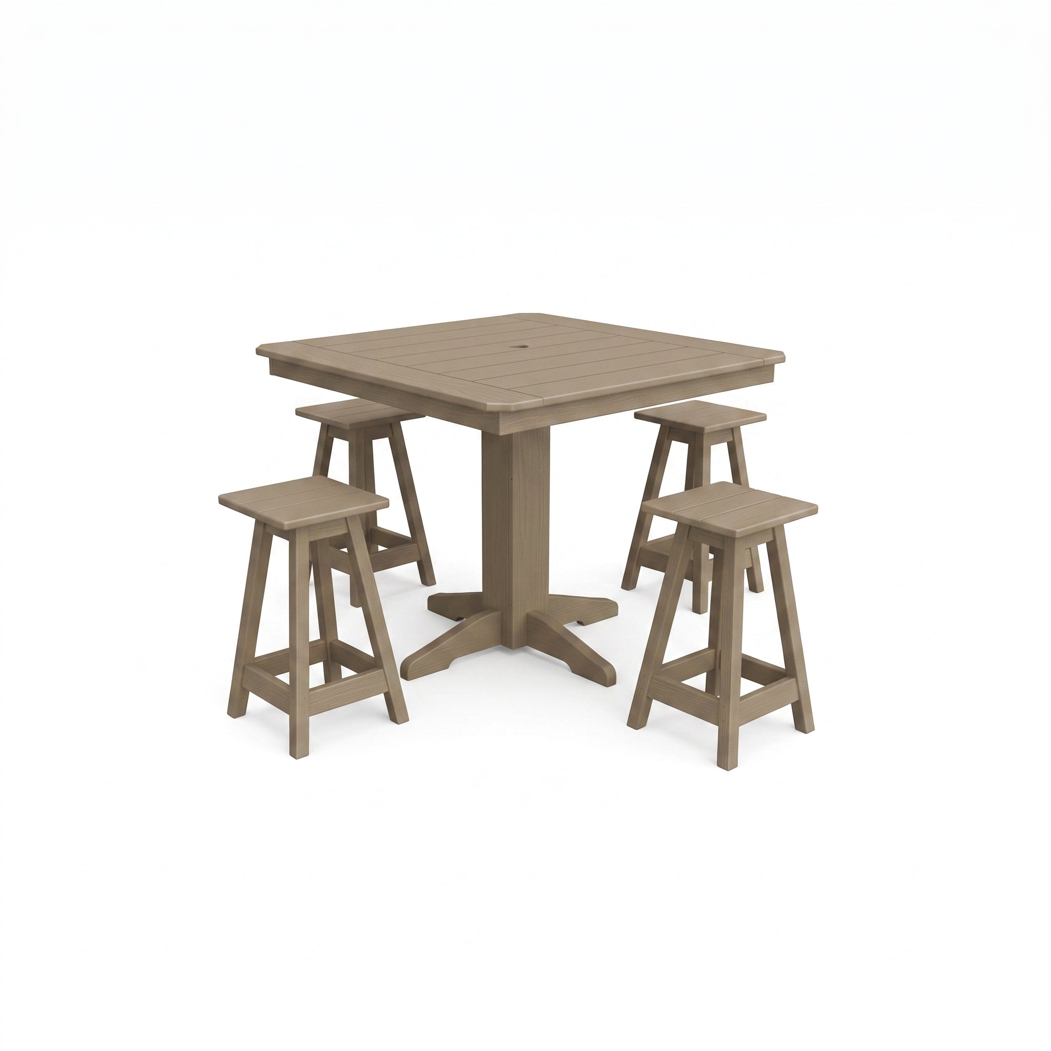 Keystone Amish Co. Riley 5-Piece Poly Counter Height Barstool Dining Set